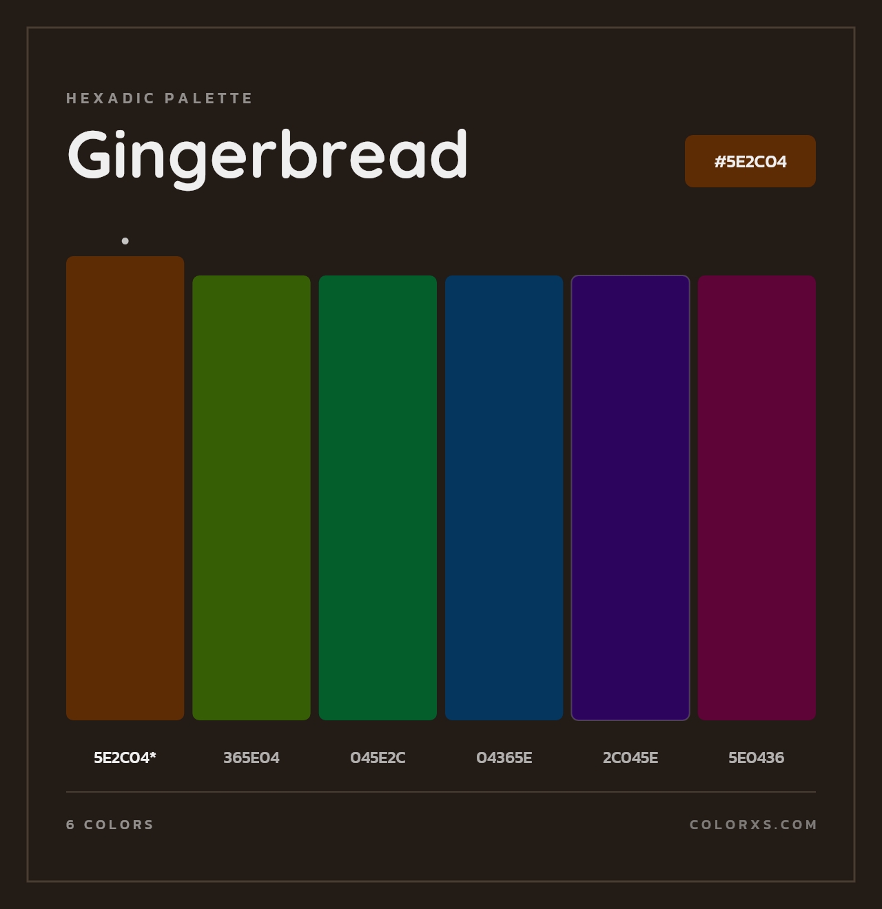 Gingerbread - Hexadic Color Palette