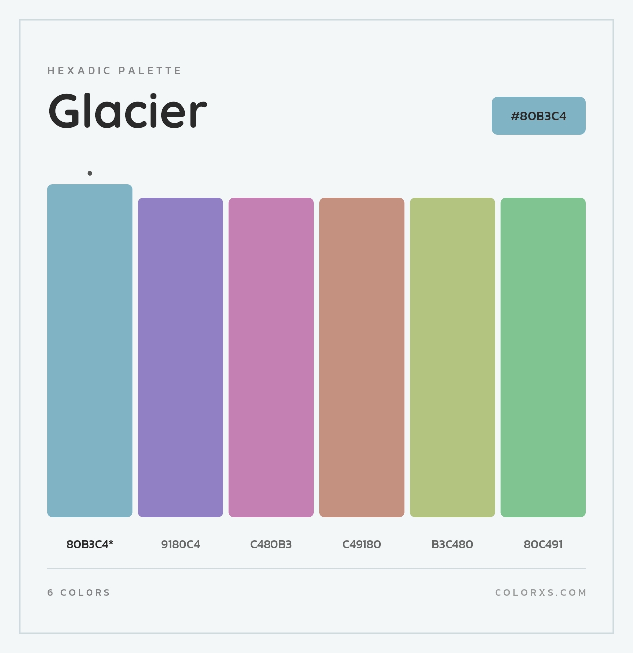 Glacier - Hexadic Color Palette