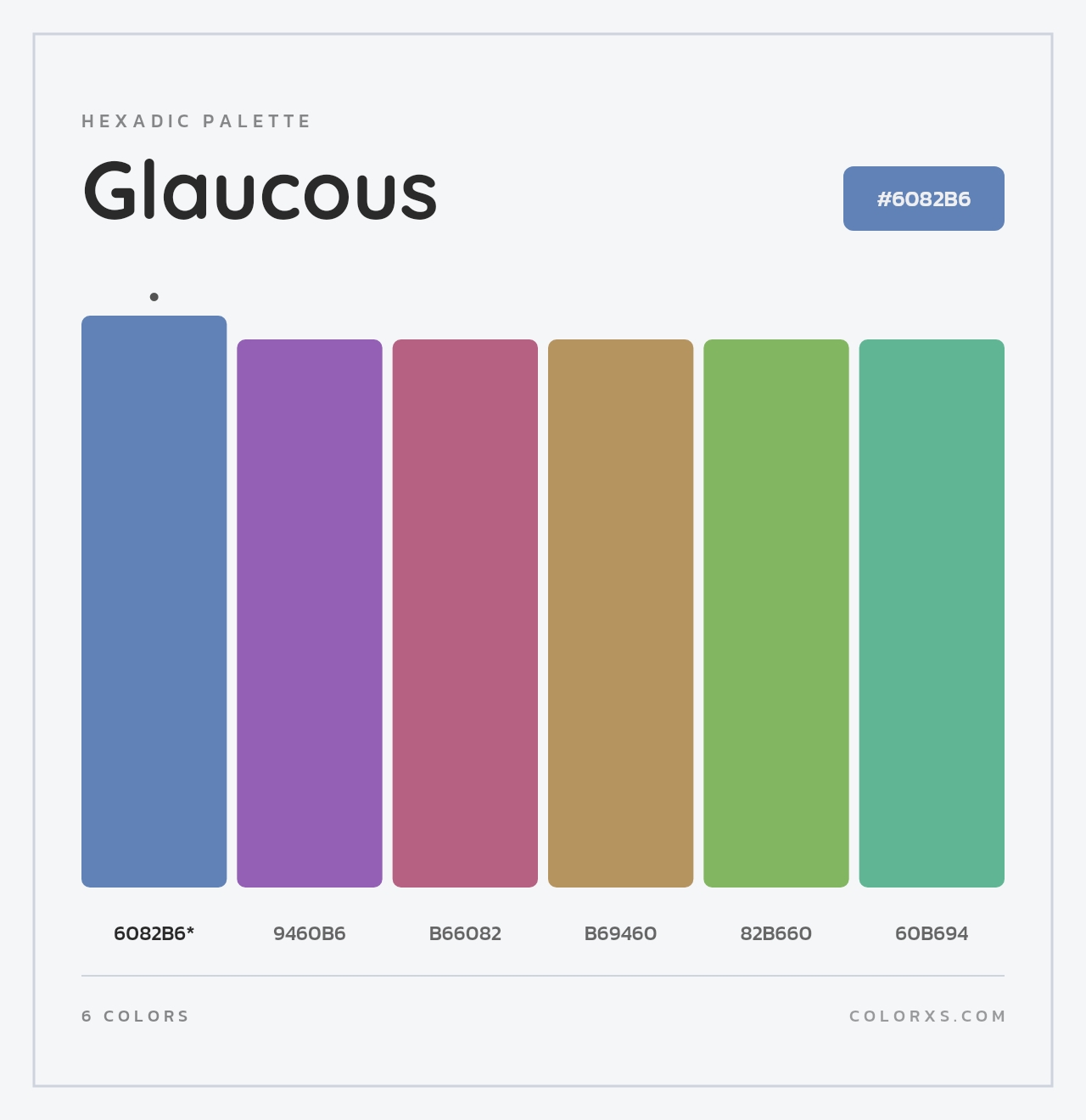 Glaucous - Hexadic Color Palette