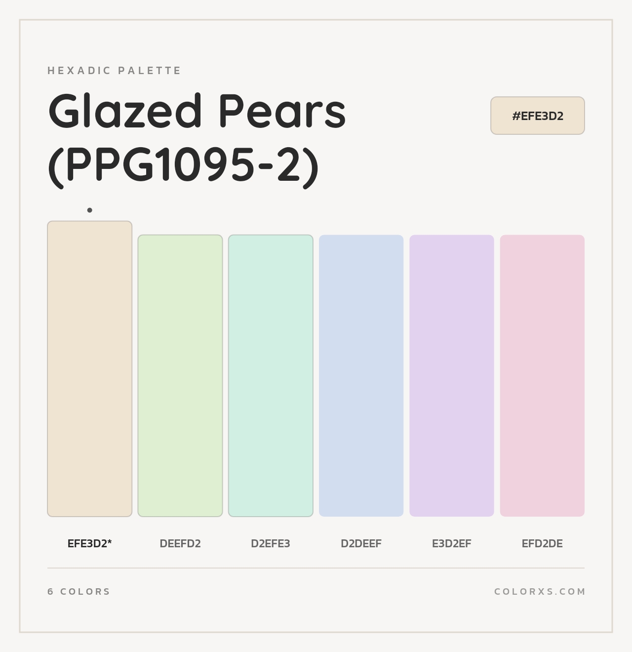 Glazed Pears (PPG1095-2) - Hexadic Color Palette