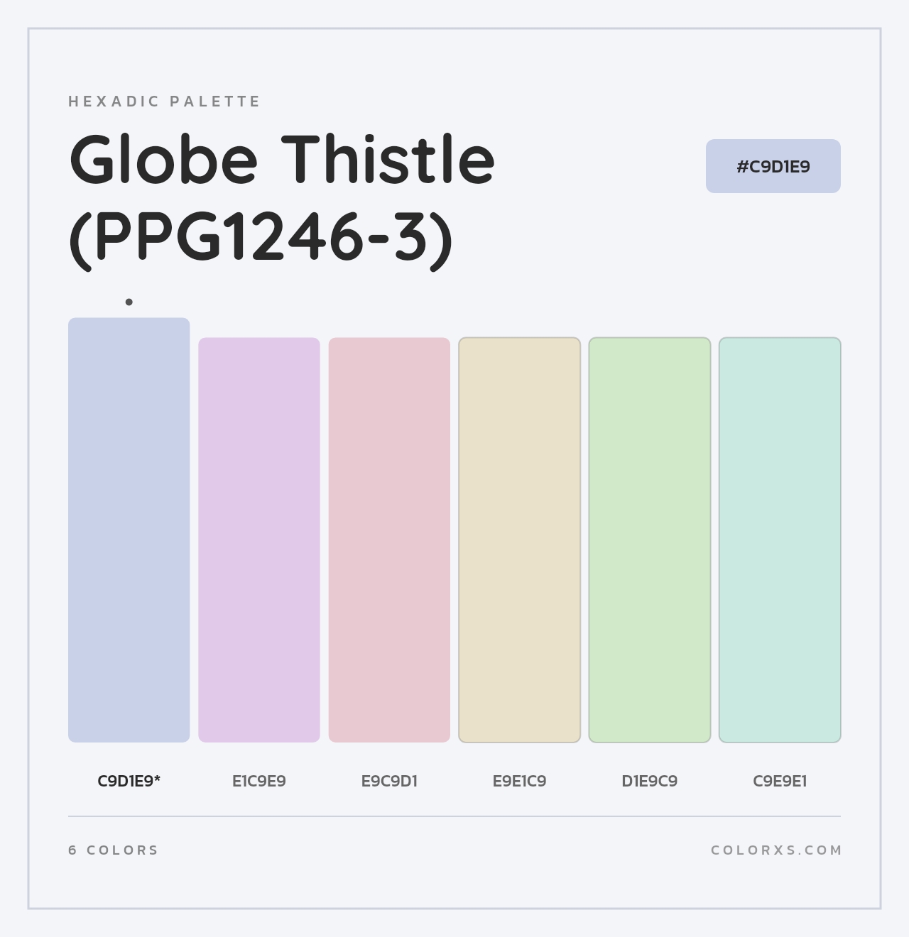 Globe Thistle (PPG1246-3) - Hexadic Color Palette