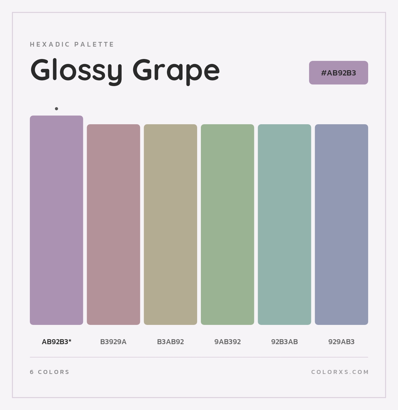 Glossy Grape - Hexadic Color Palette