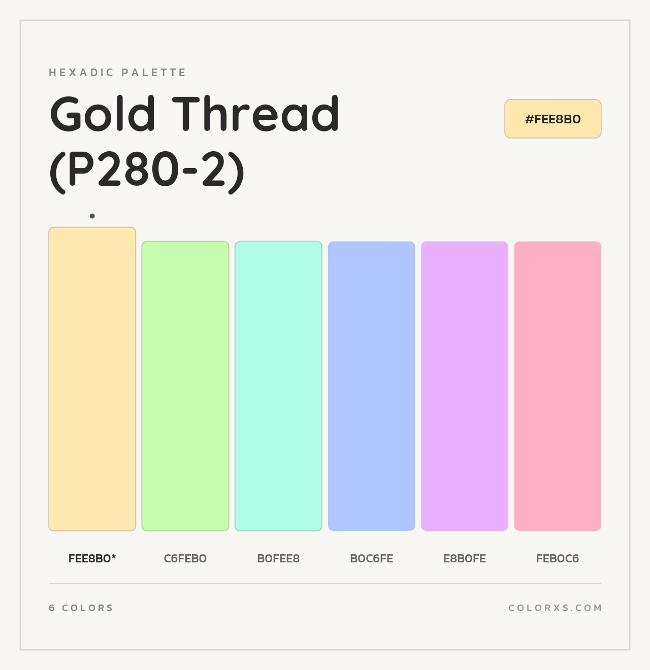 Gold Thread (P280-2) - Hexadic Color Palette