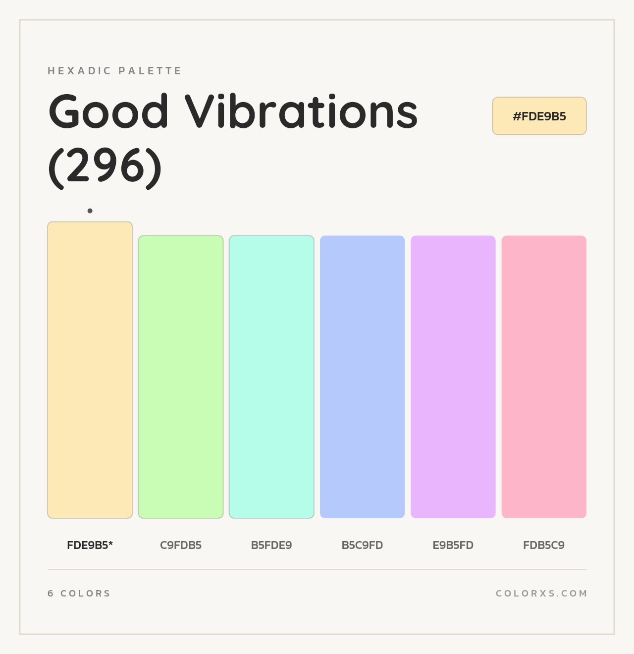 Good Vibrations (296) - Hexadic Color Palette