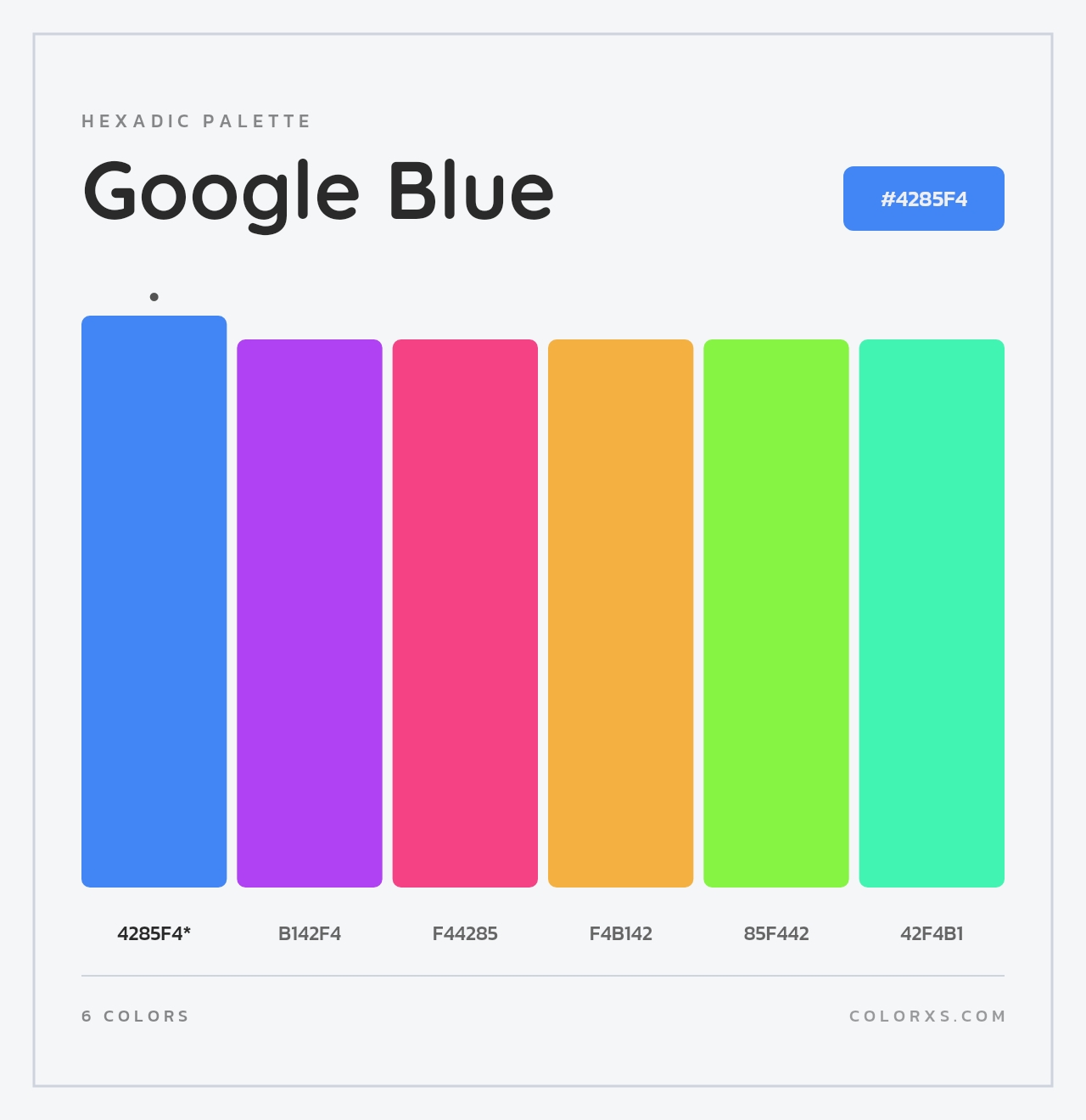 Google Blue - Hexadic Color Palette