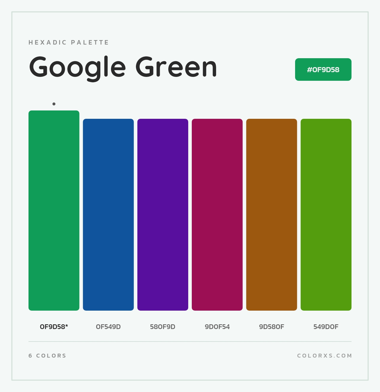 Google Green - Hexadic Color Palette