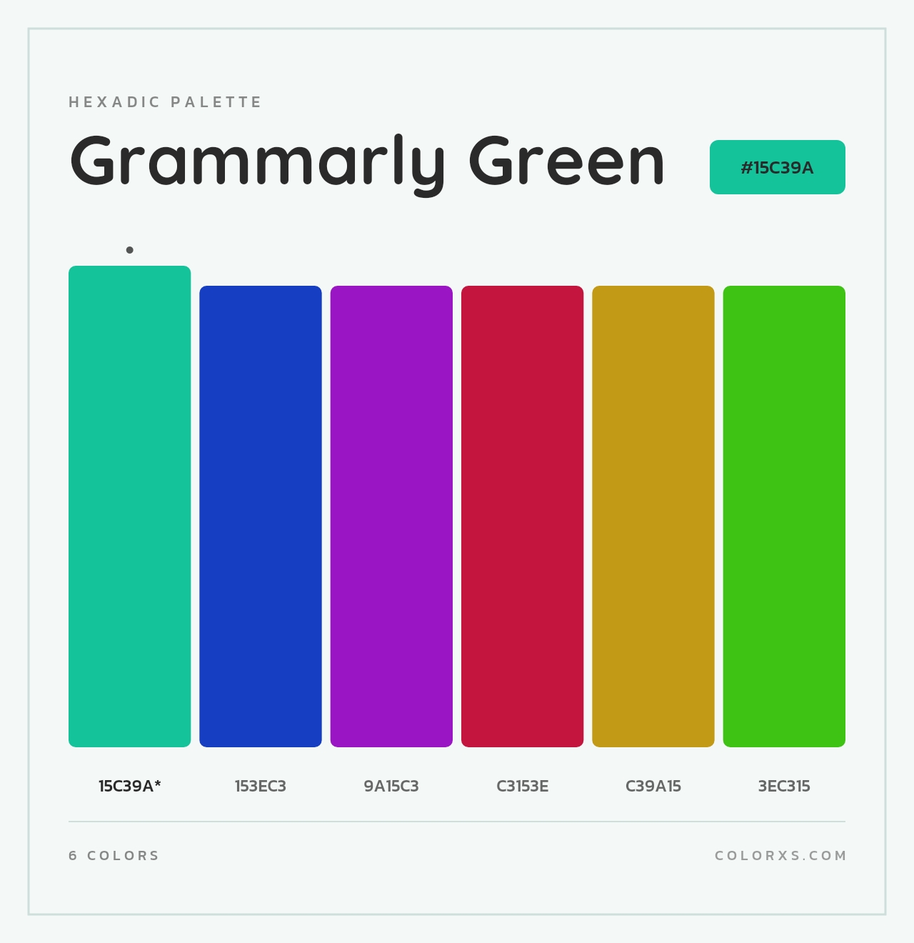 Grammarly Green - Hexadic Color Palette