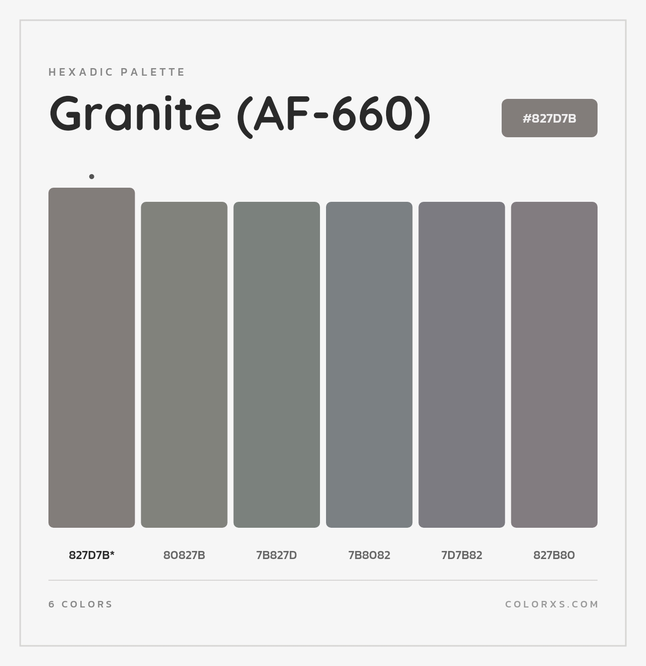 Granite (AF-660) - Hexadic Color Palette