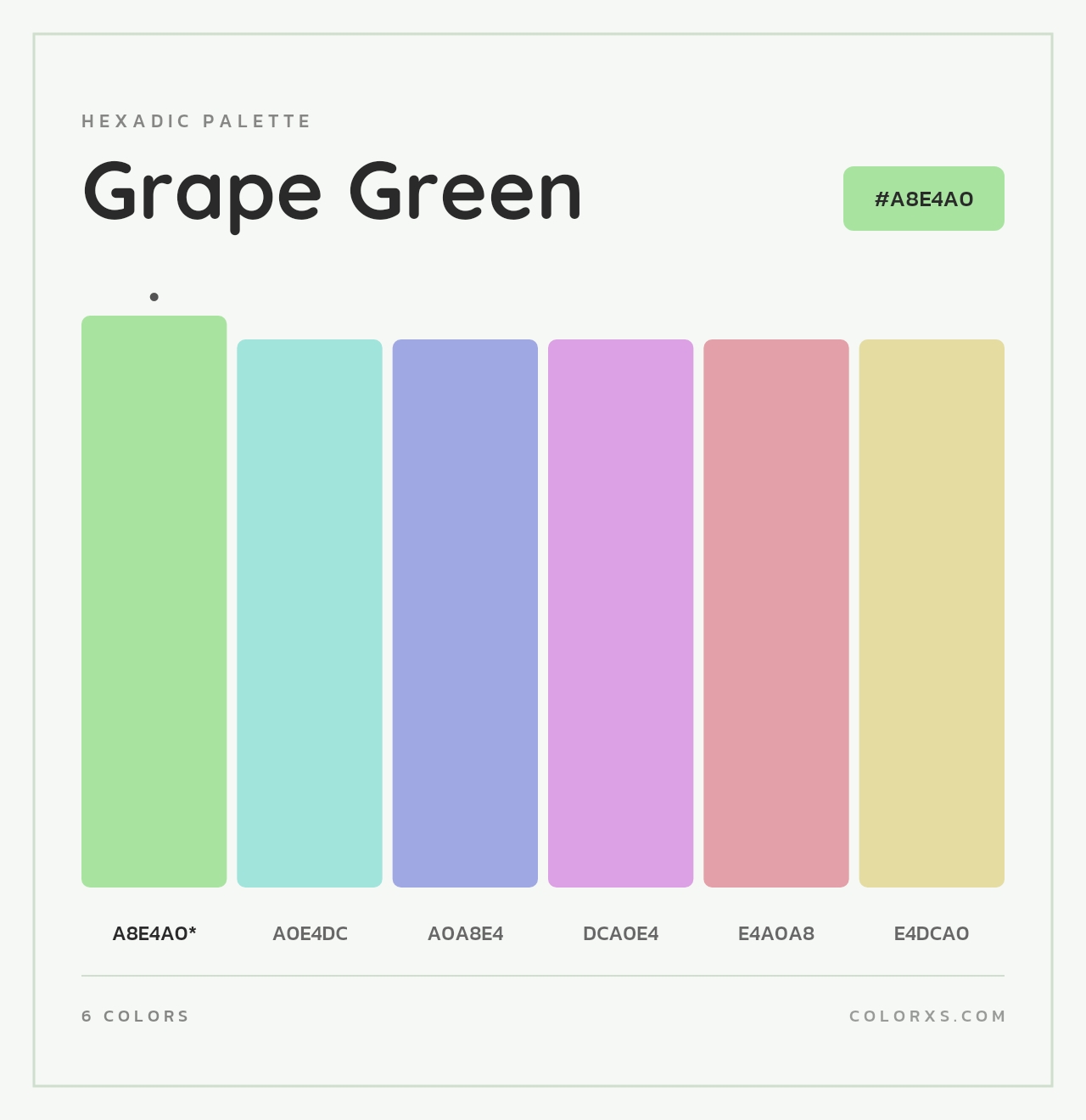 Grape Green - Hexadic Color Palette