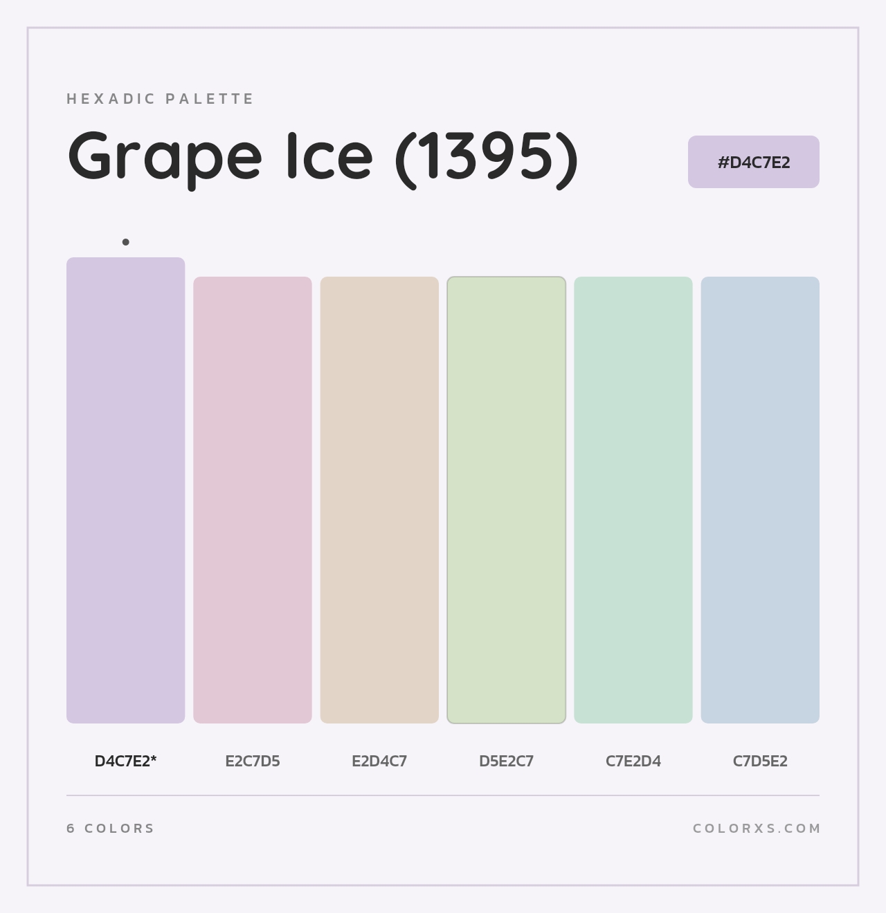Grape Ice (1395) - Hexadic Color Palette