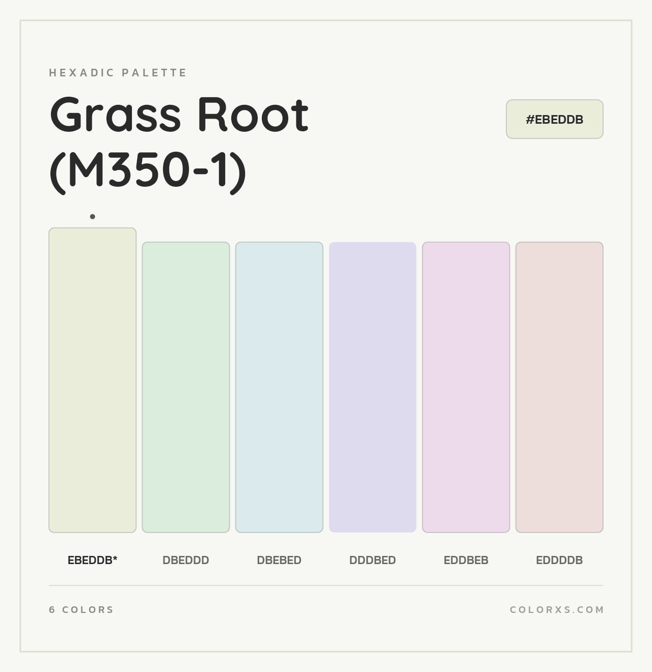 Grass Root (M350-1) - Hexadic Color Palette
