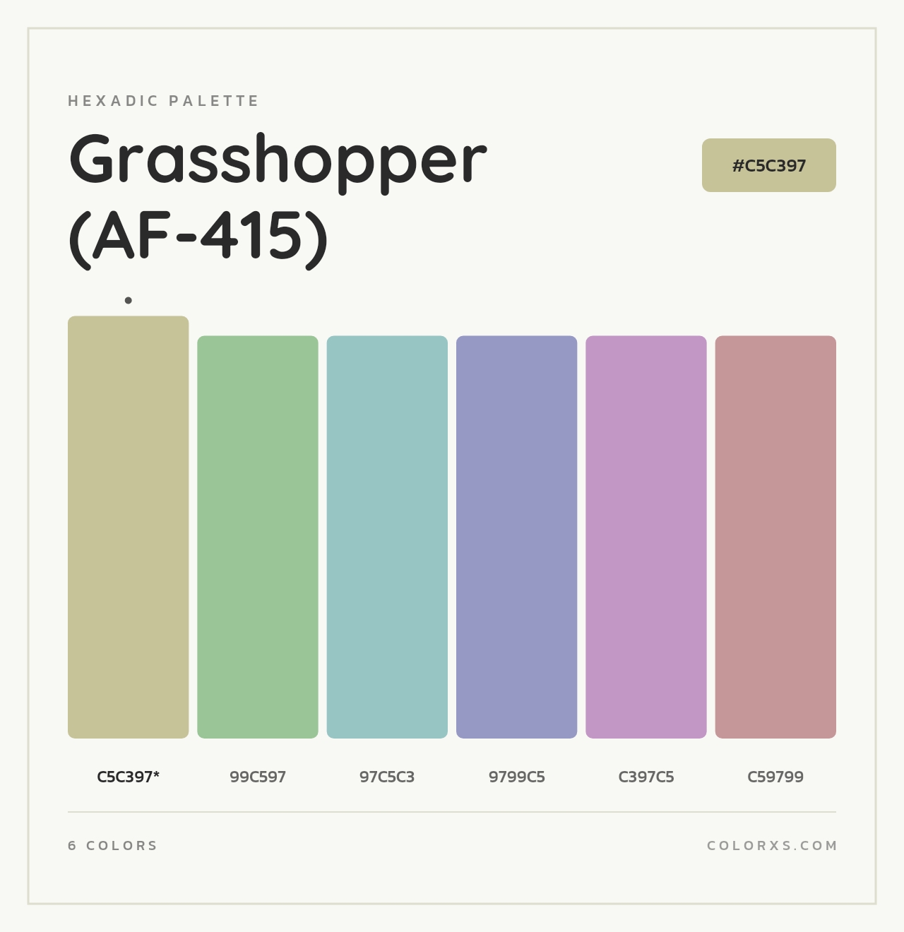 Grasshopper (AF-415) - Hexadic Color Palette