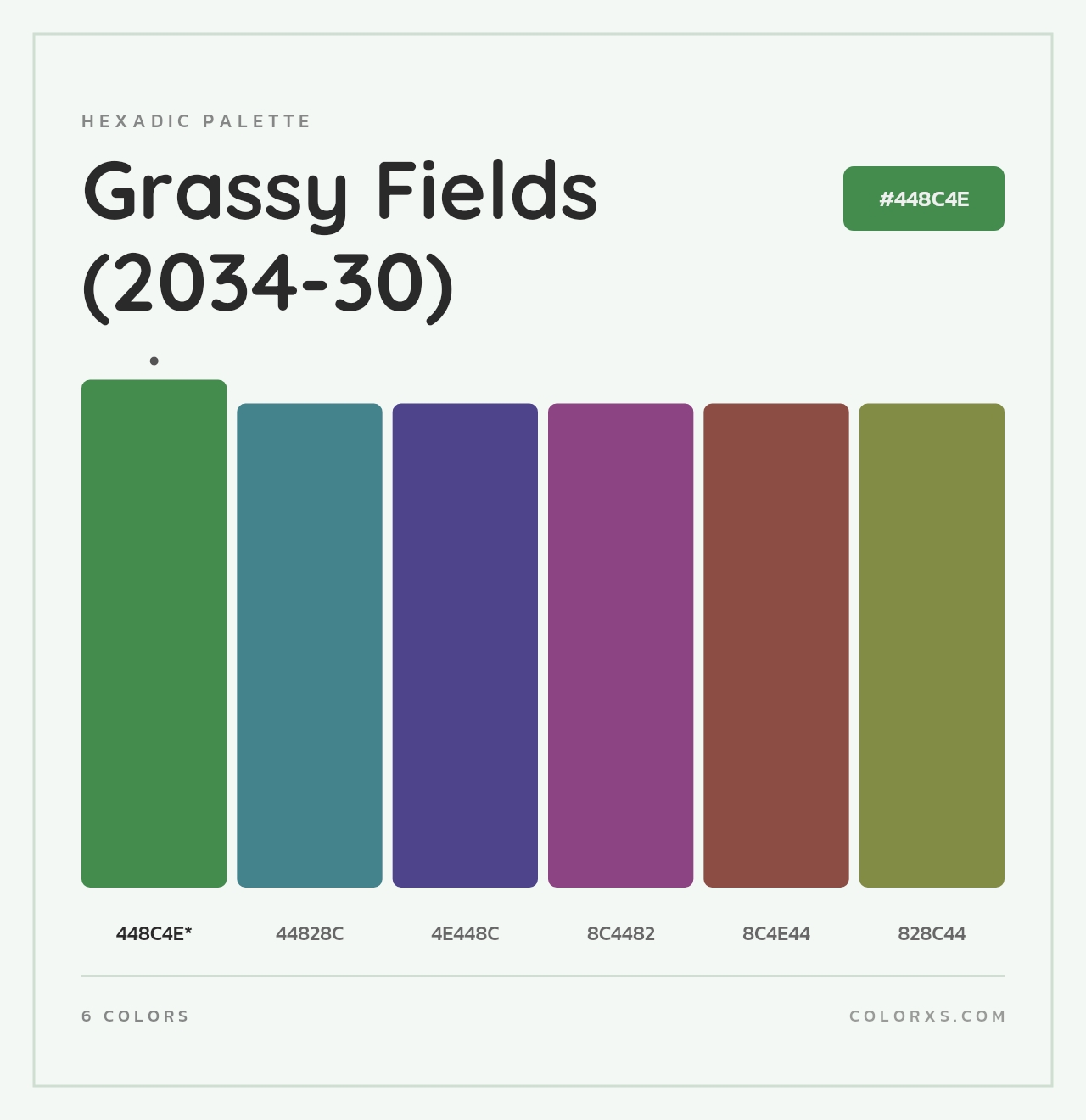 Grassy Fields (2034-30) - Hexadic Color Palette