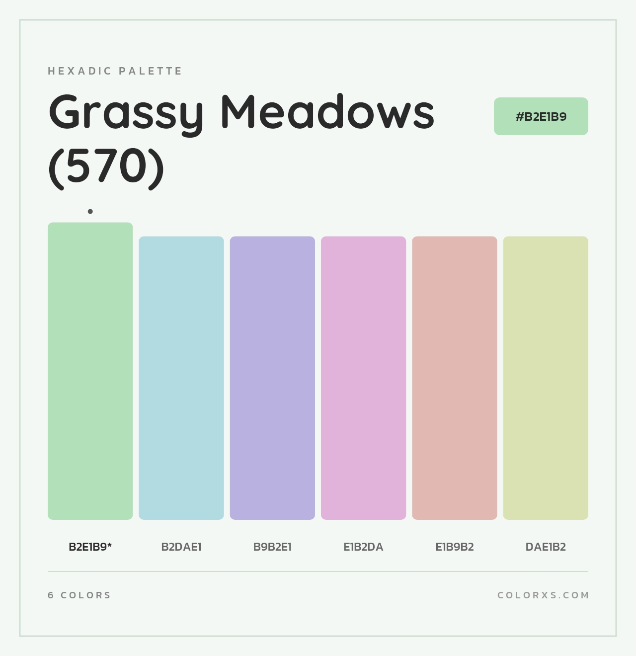 Grassy Meadows (570) - Hexadic Color Palette