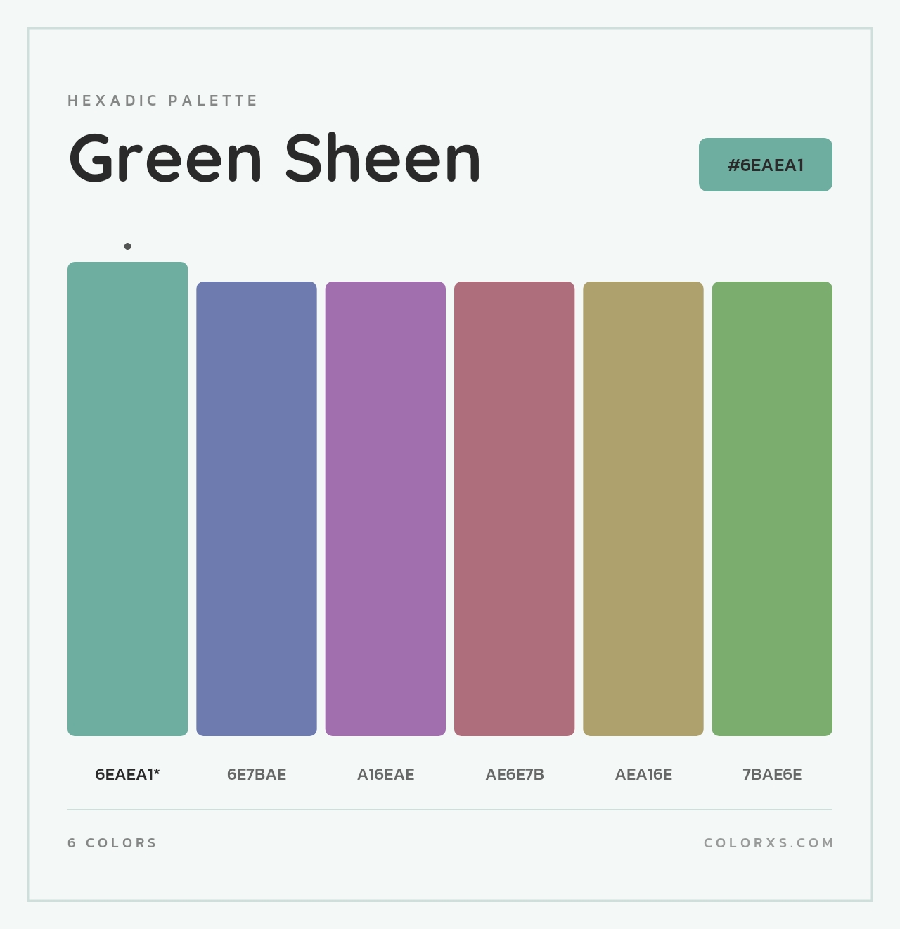 Green Sheen - Hexadic Color Palette