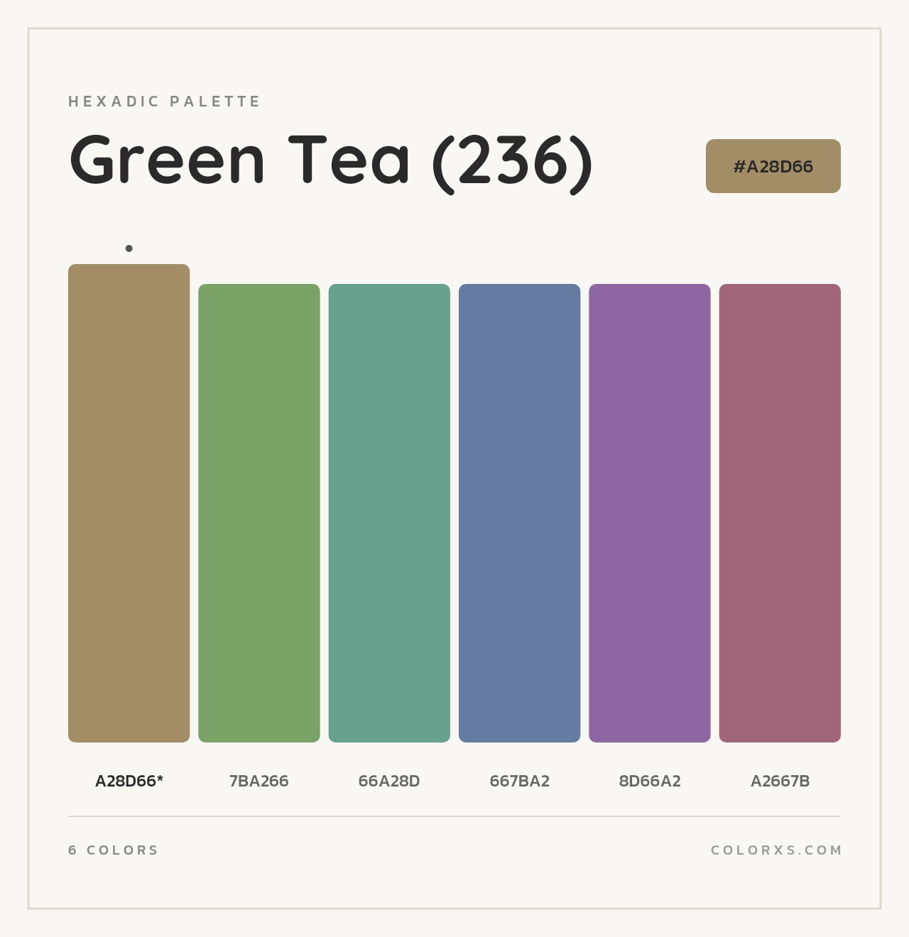 Green Tea (236) - Hexadic Color Palette
