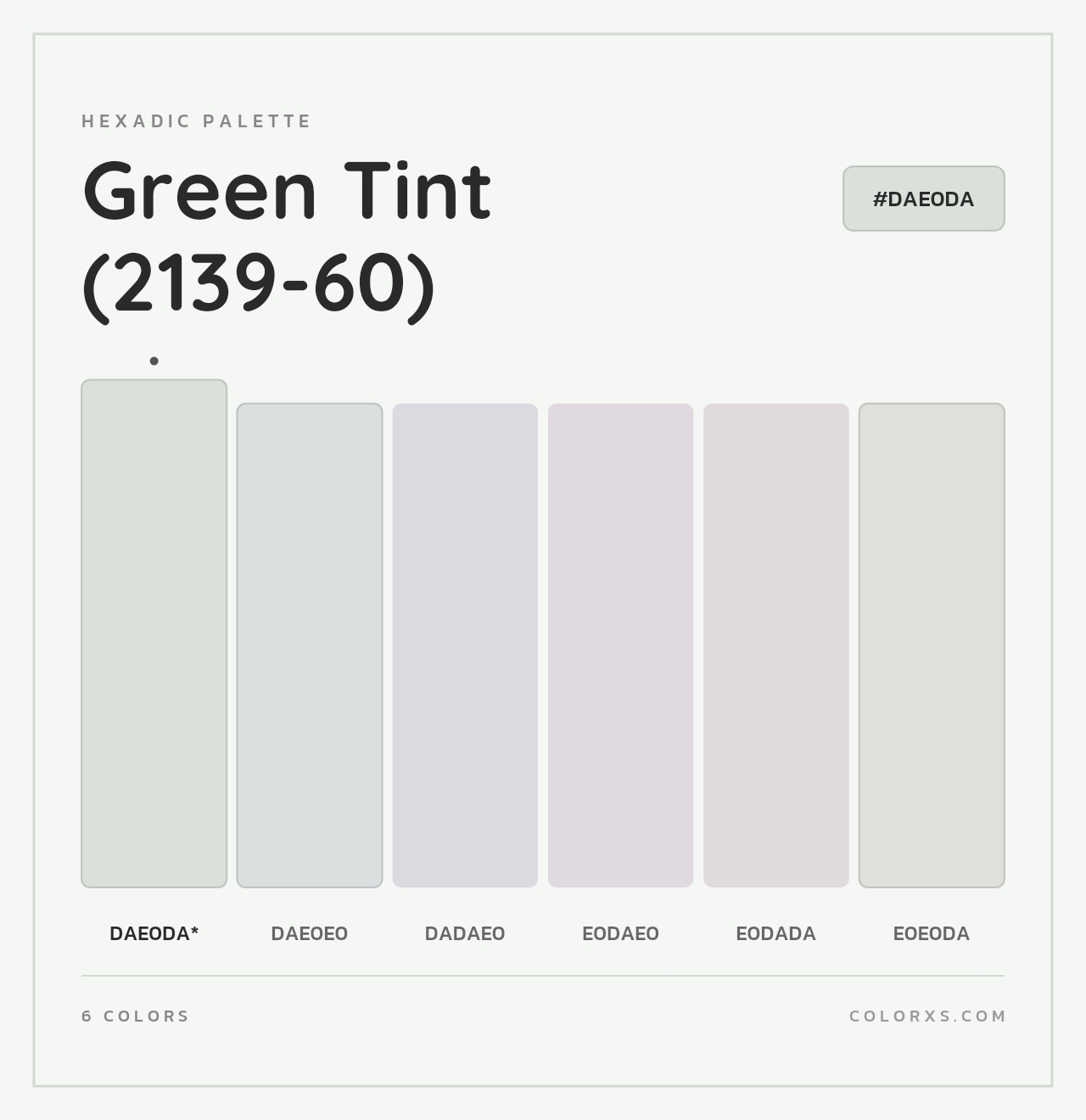 Green Tint (2139-60) - Hexadic Color Palette