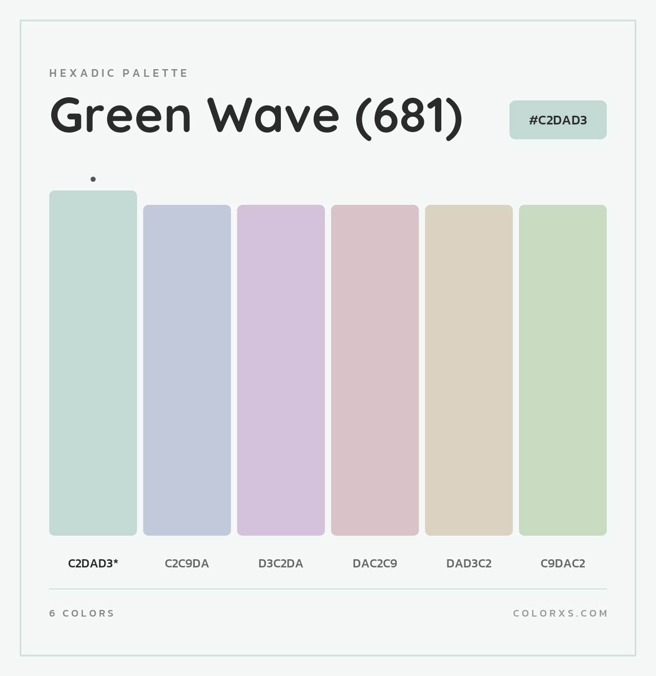 Green Wave (681) - Hexadic Color Palette