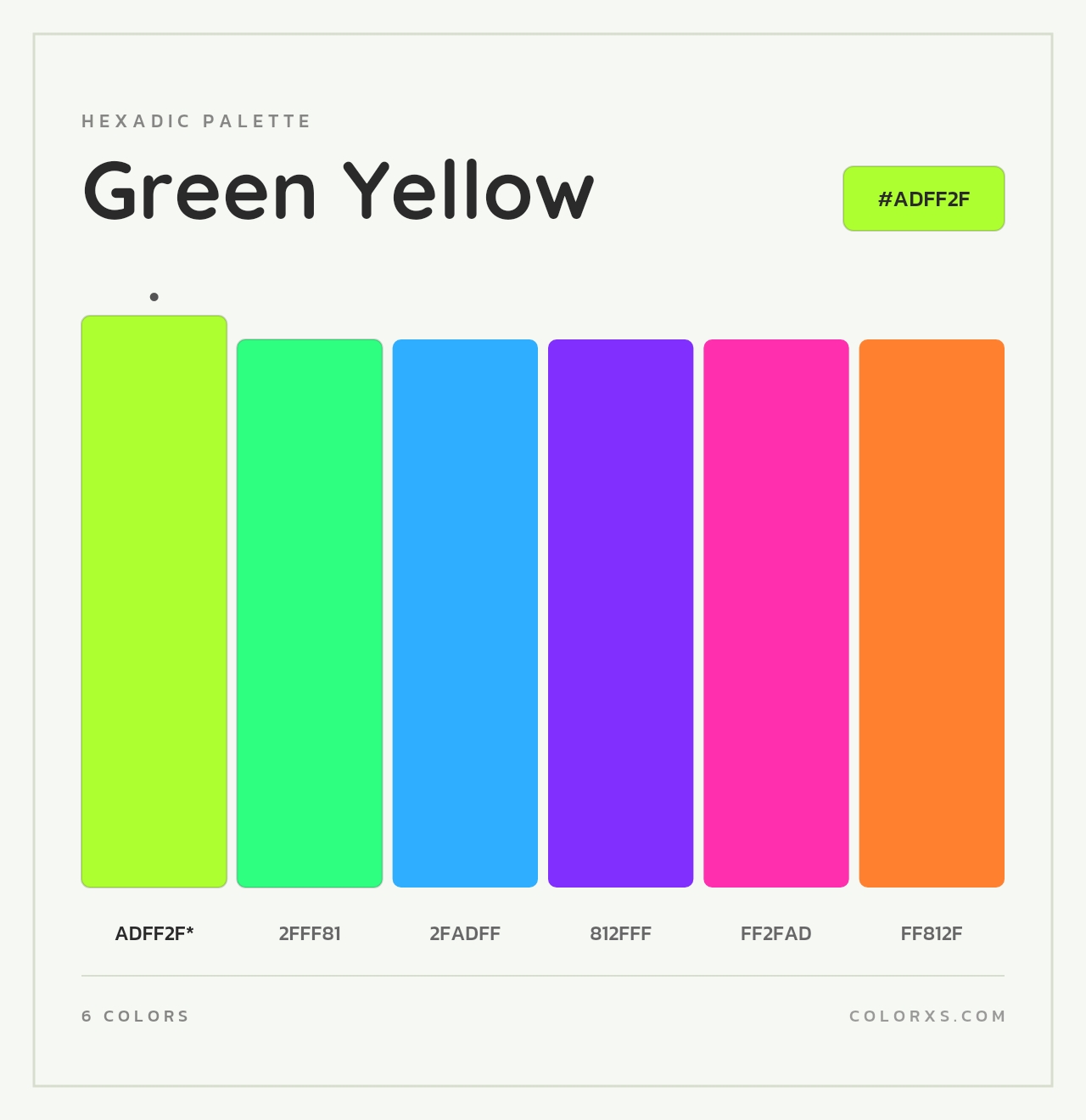 Green Yellow - Hexadic Color Palette