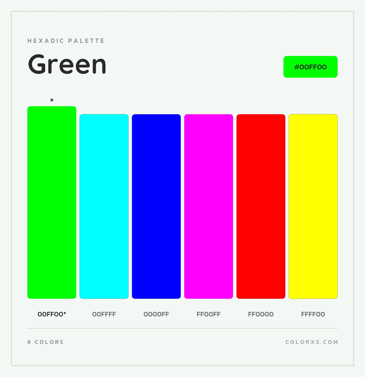 Green - Hexadic Color Palette