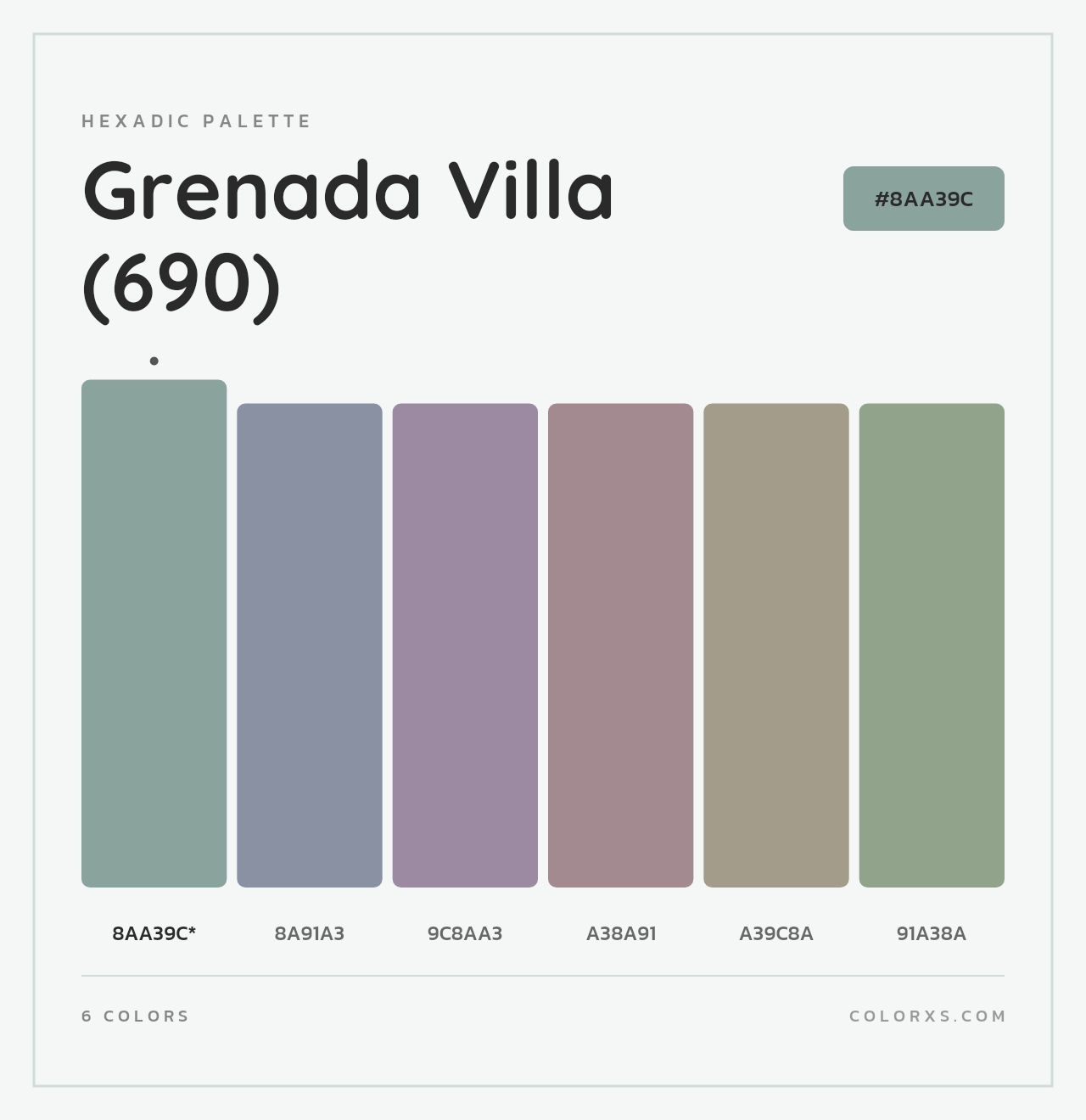 Grenada Villa (690) - Hexadic Color Palette