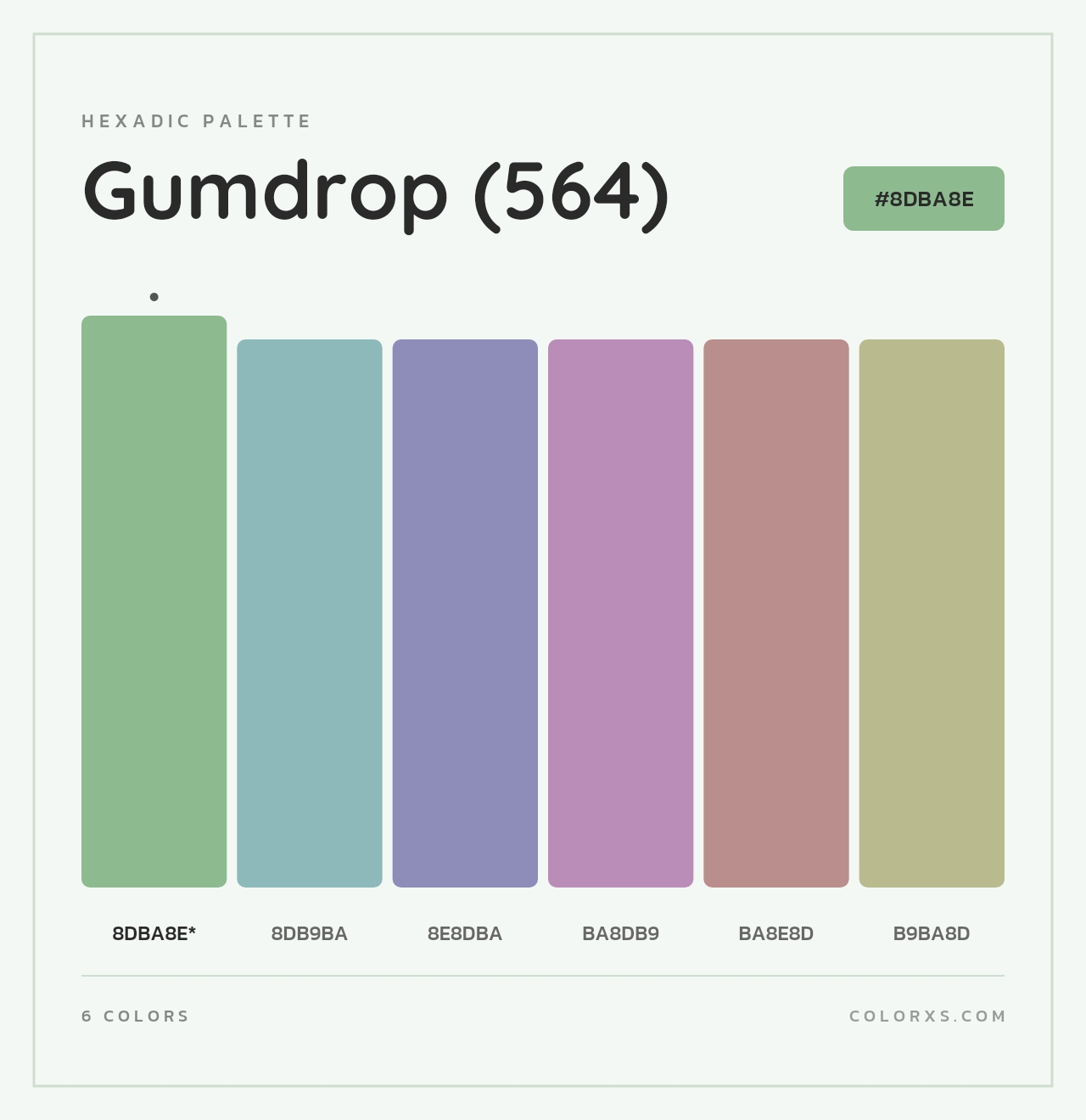 Gumdrop (564) - Hexadic Color Palette