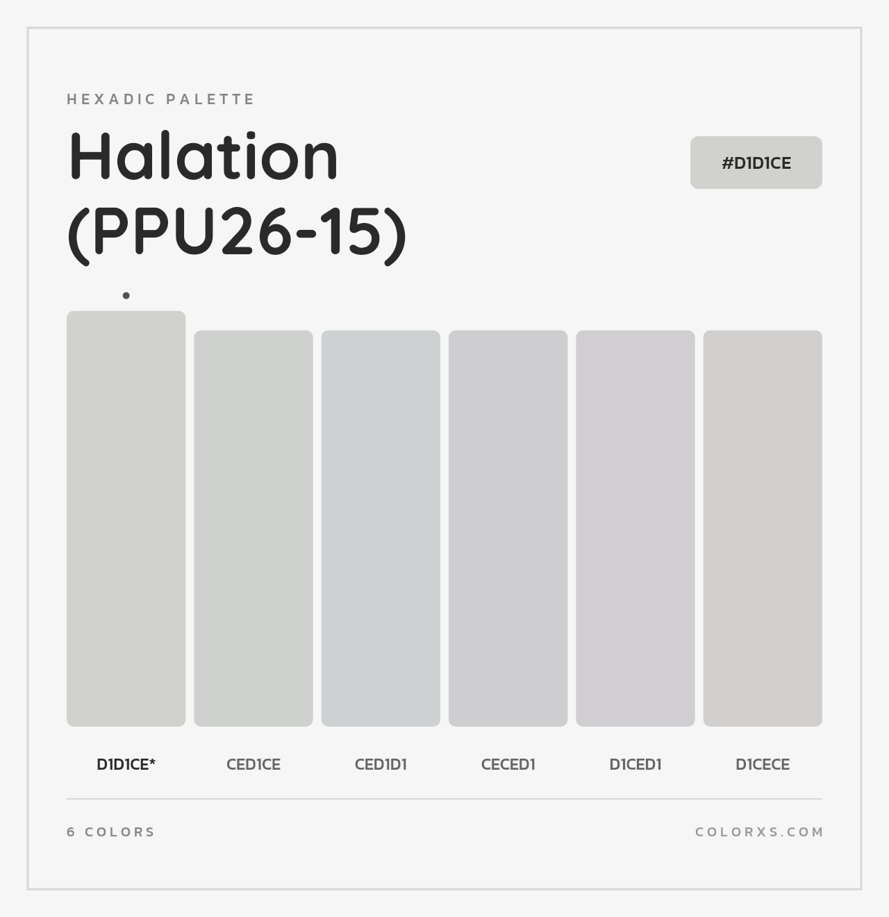 Halation (PPU26-15) - Hexadic Color Palette