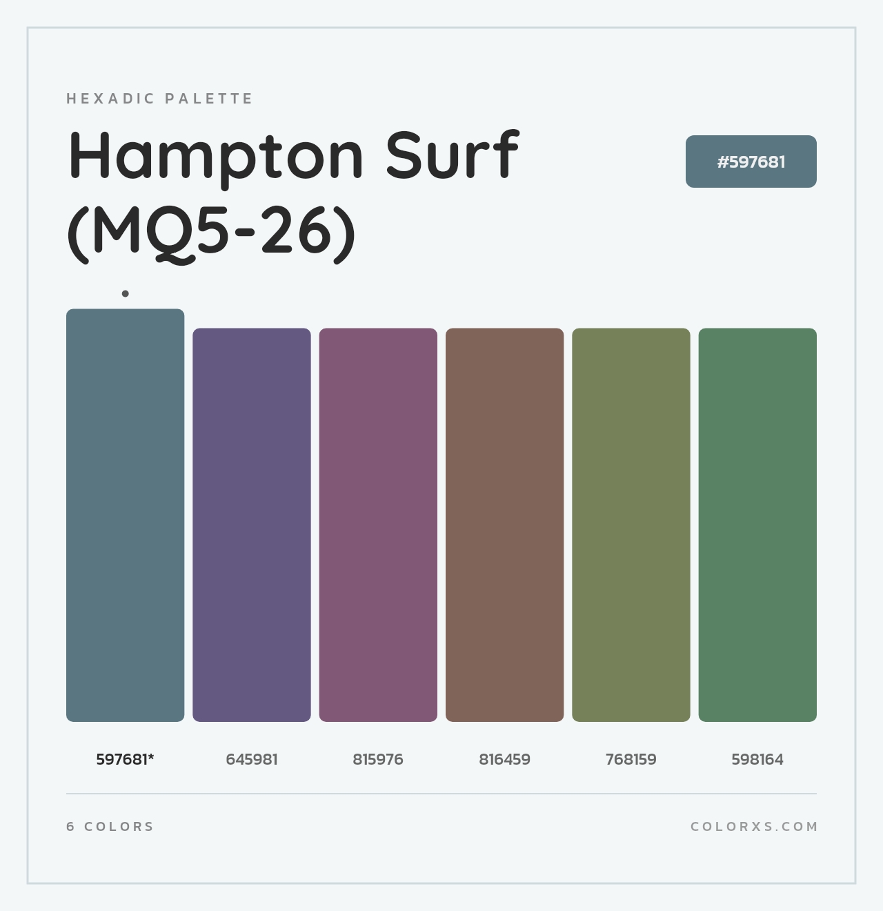 Hampton Surf (MQ5-26) - Hexadic Color Palette