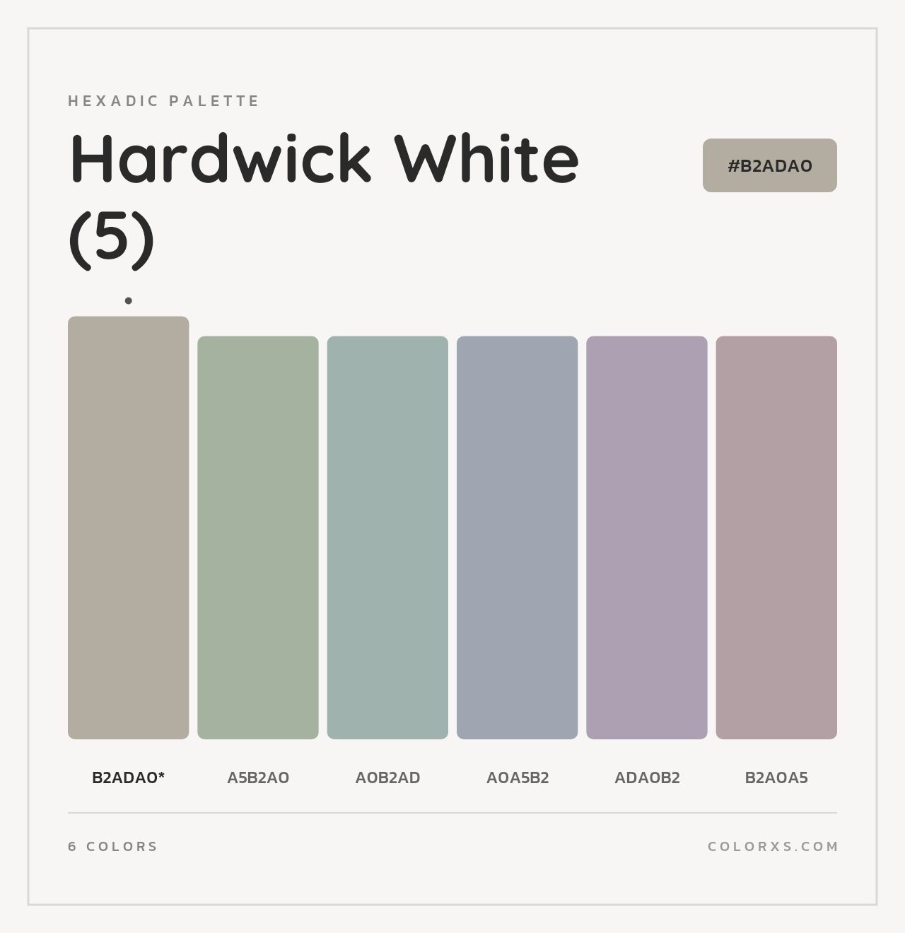 Hardwick White (5) - Hexadic Color Palette