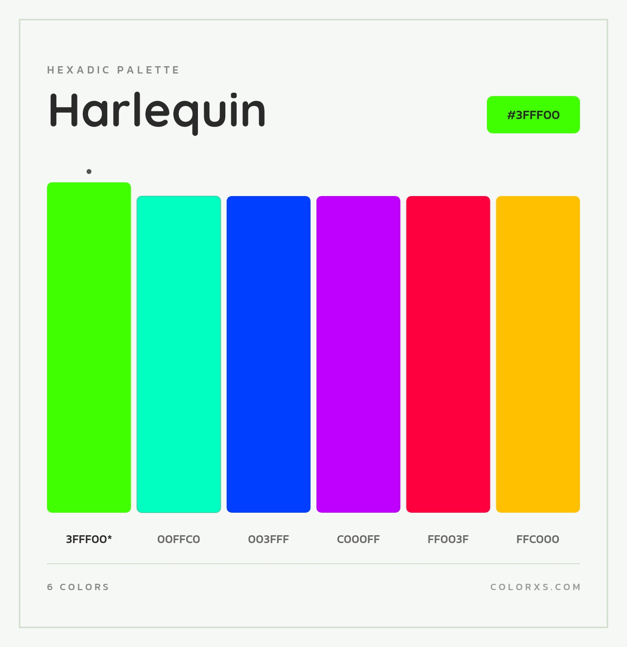 Harlequin - Hexadic Color Palette