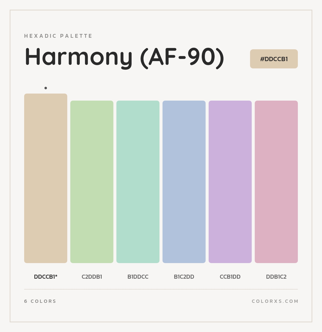 Harmony (AF-90) - Hexadic Color Palette