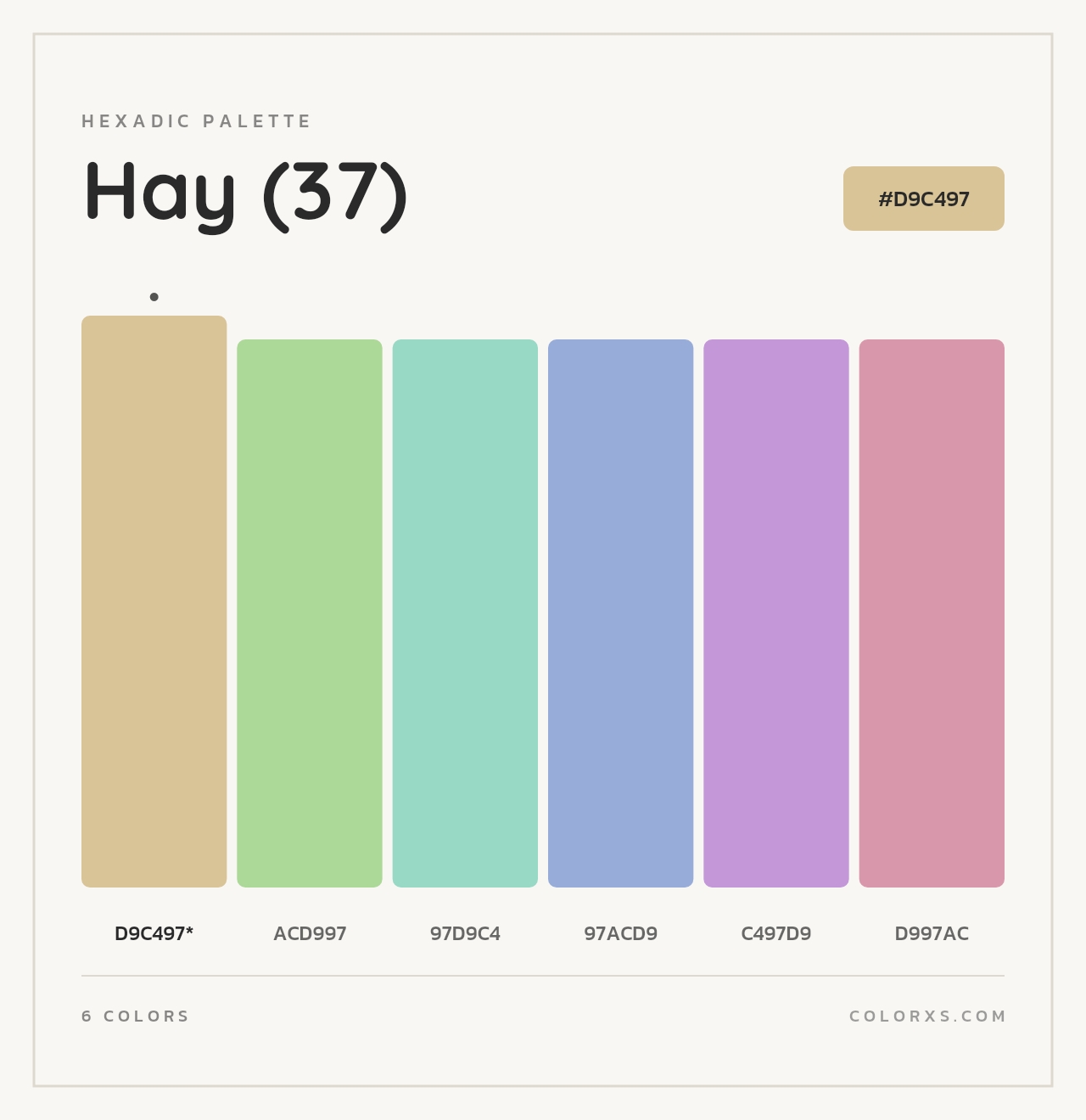 Hay (37) - Hexadic Color Palette