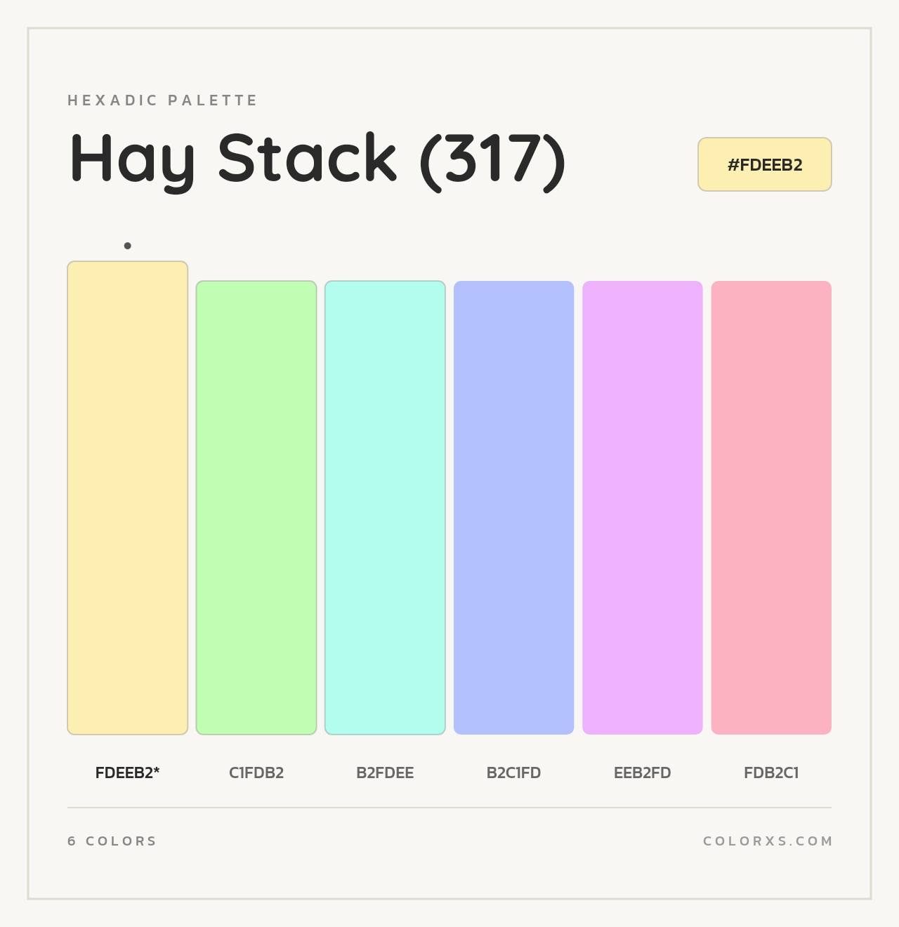 Hay Stack (317) - Hexadic Color Palette