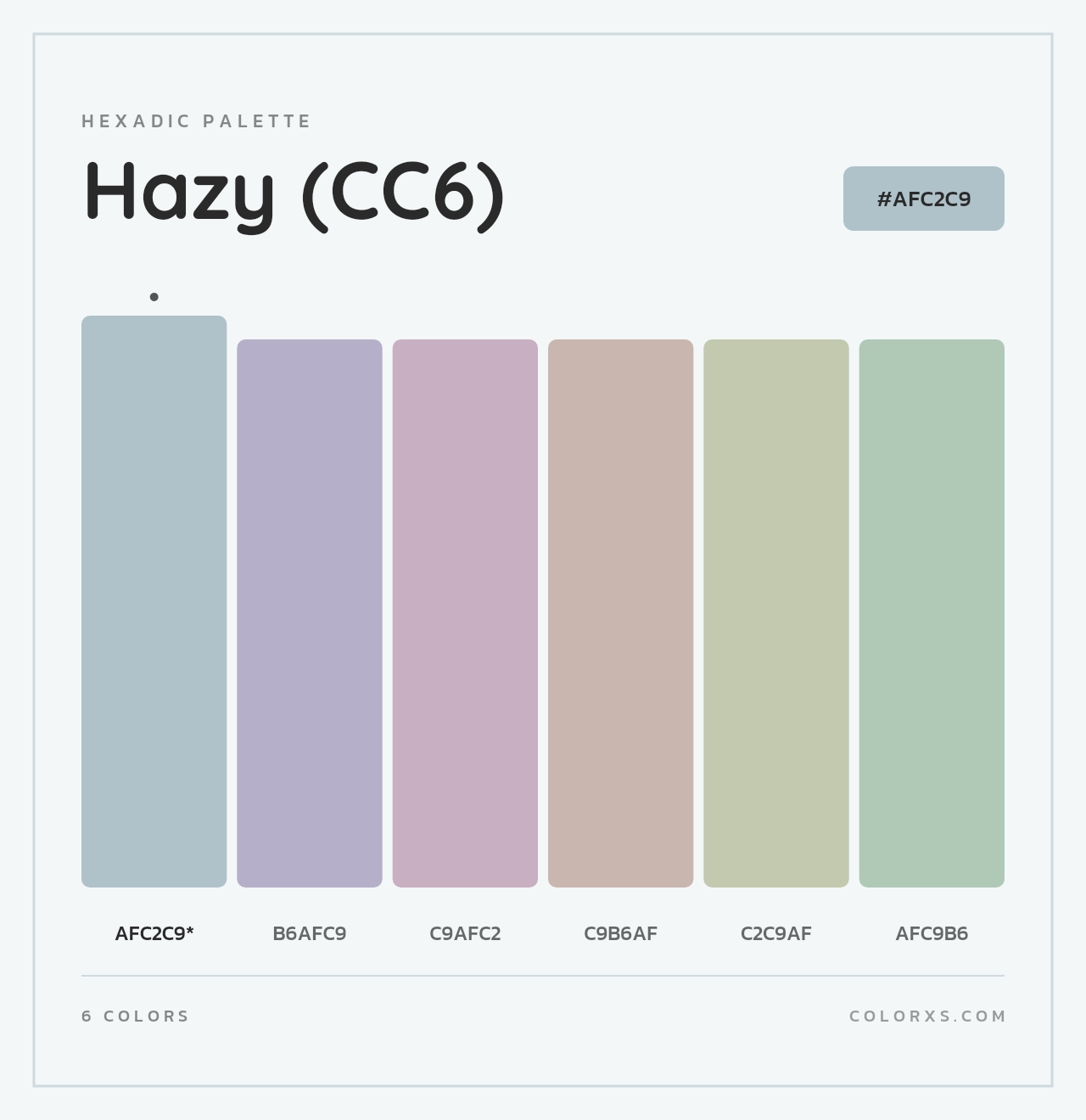Hazy (CC6) - Hexadic Color Palette