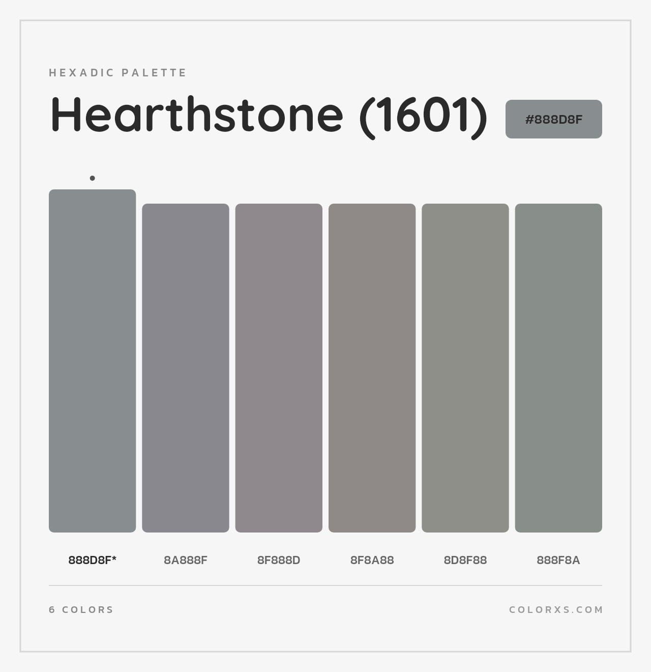 Hearthstone (1601) - Hexadic Color Palette