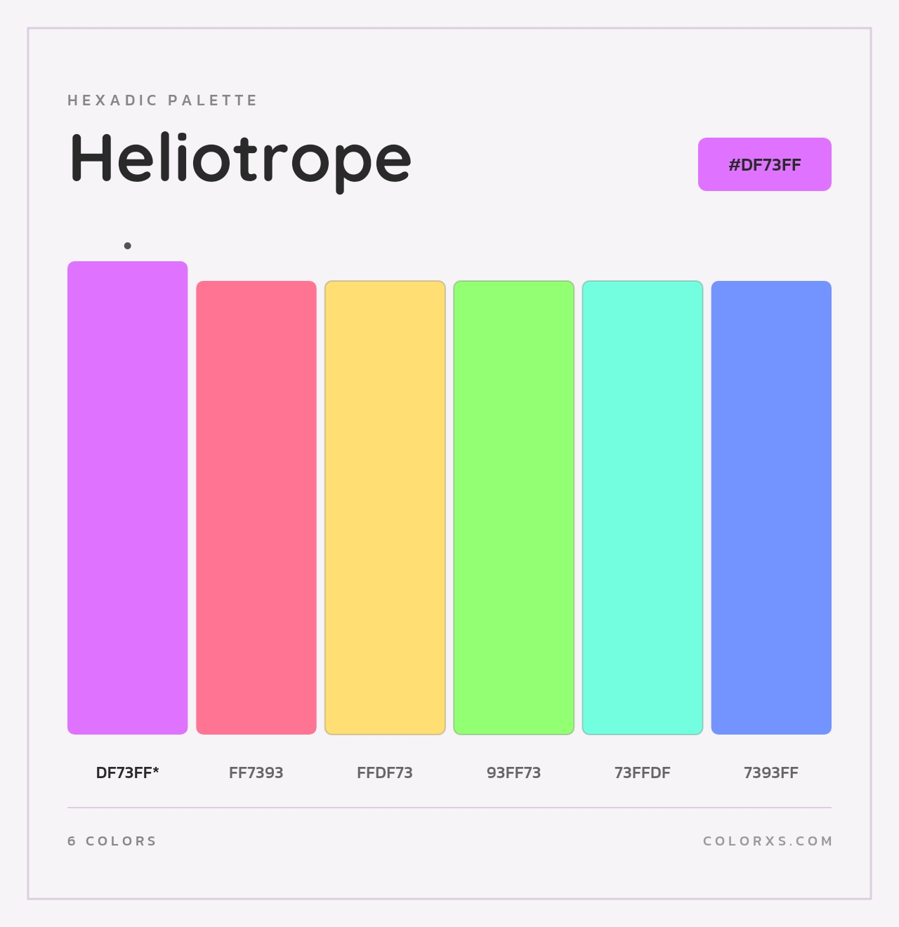 Heliotrope - Hexadic Color Palette