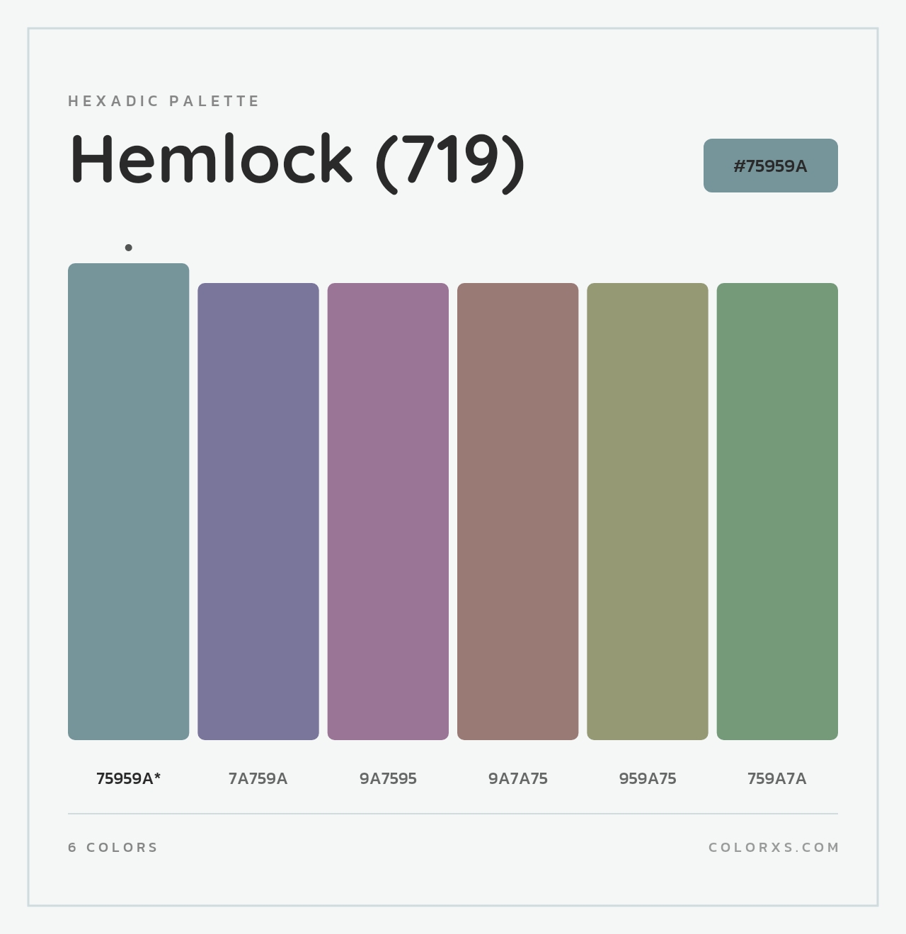 Hemlock (719) - Hexadic Color Palette