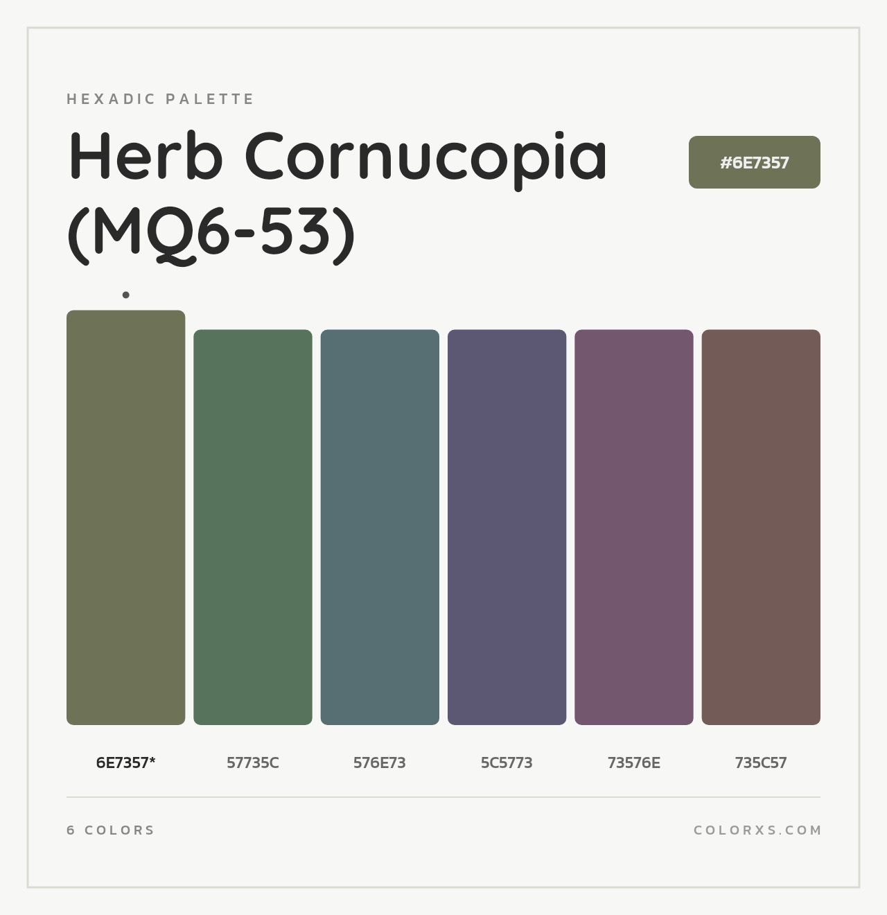 Herb Cornucopia (MQ6-53) - Hexadic Color Palette
