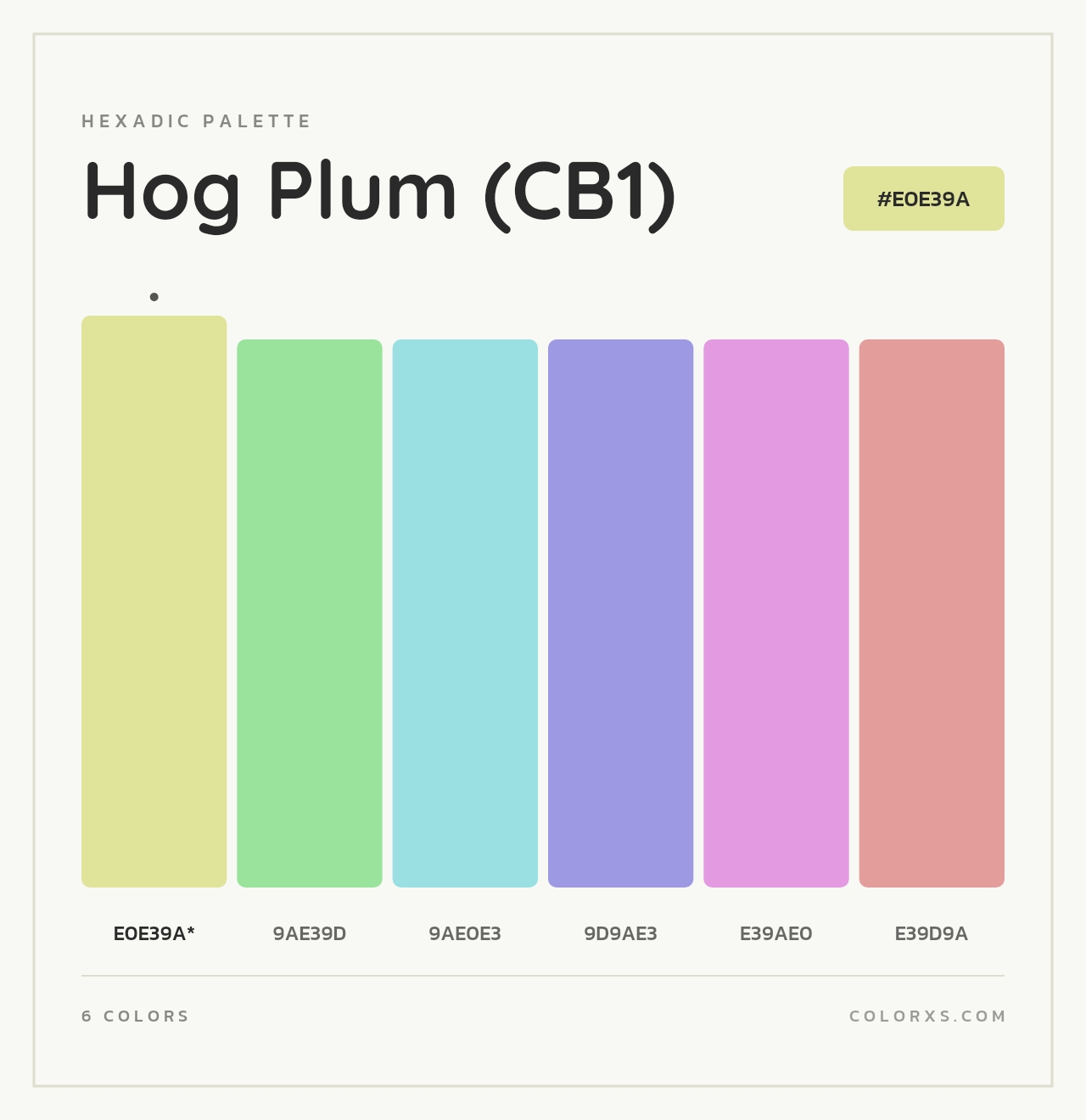 Hog Plum (CB1) - Hexadic Color Palette