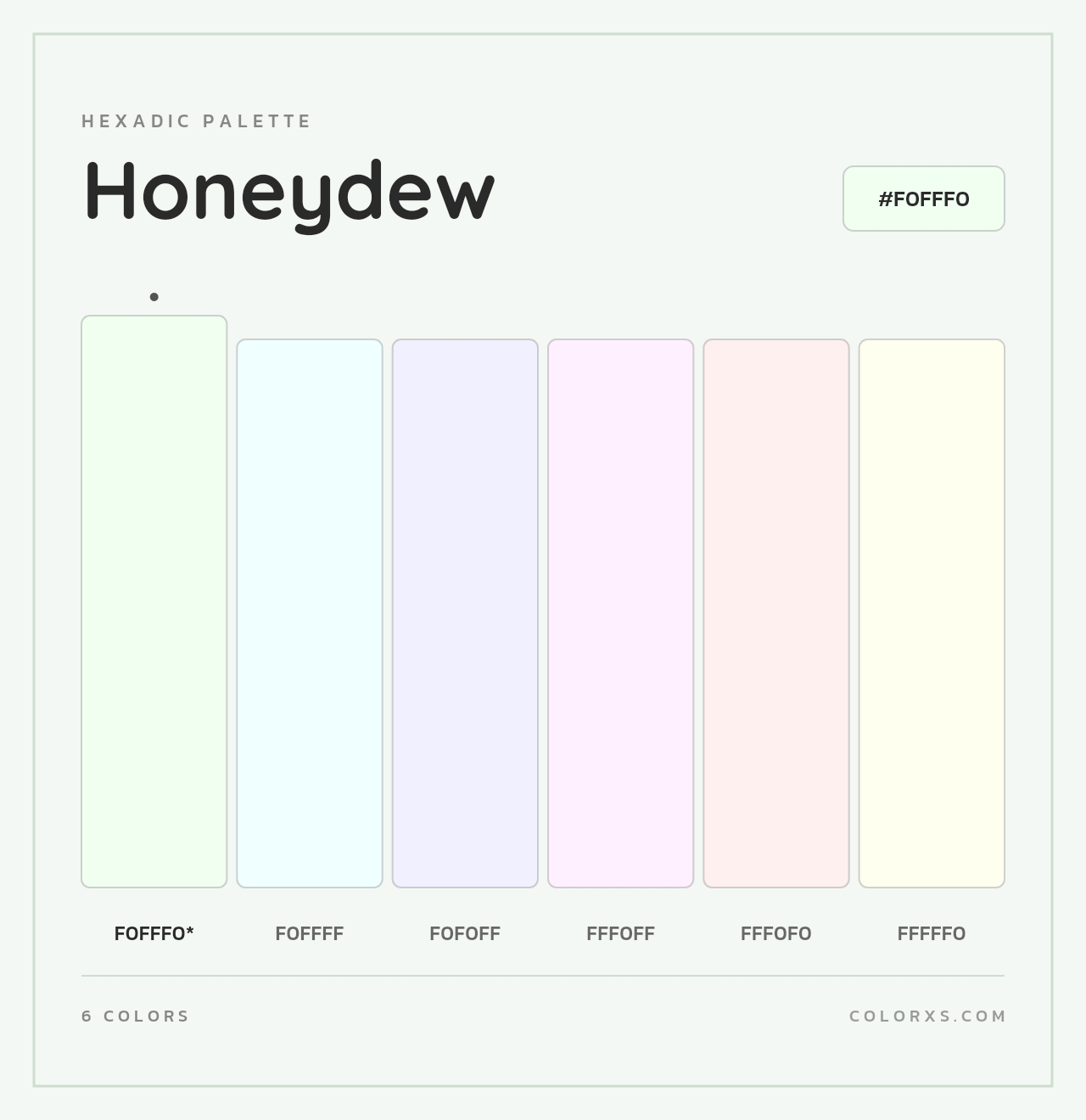 Honeydew - Hexadic Color Palette