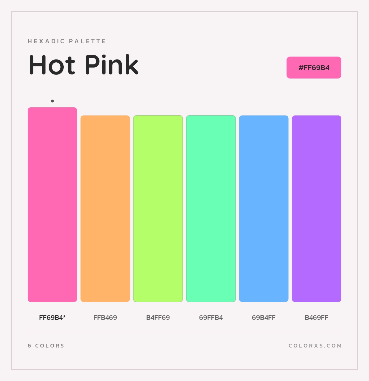 Hot Pink - Hexadic Color Palette