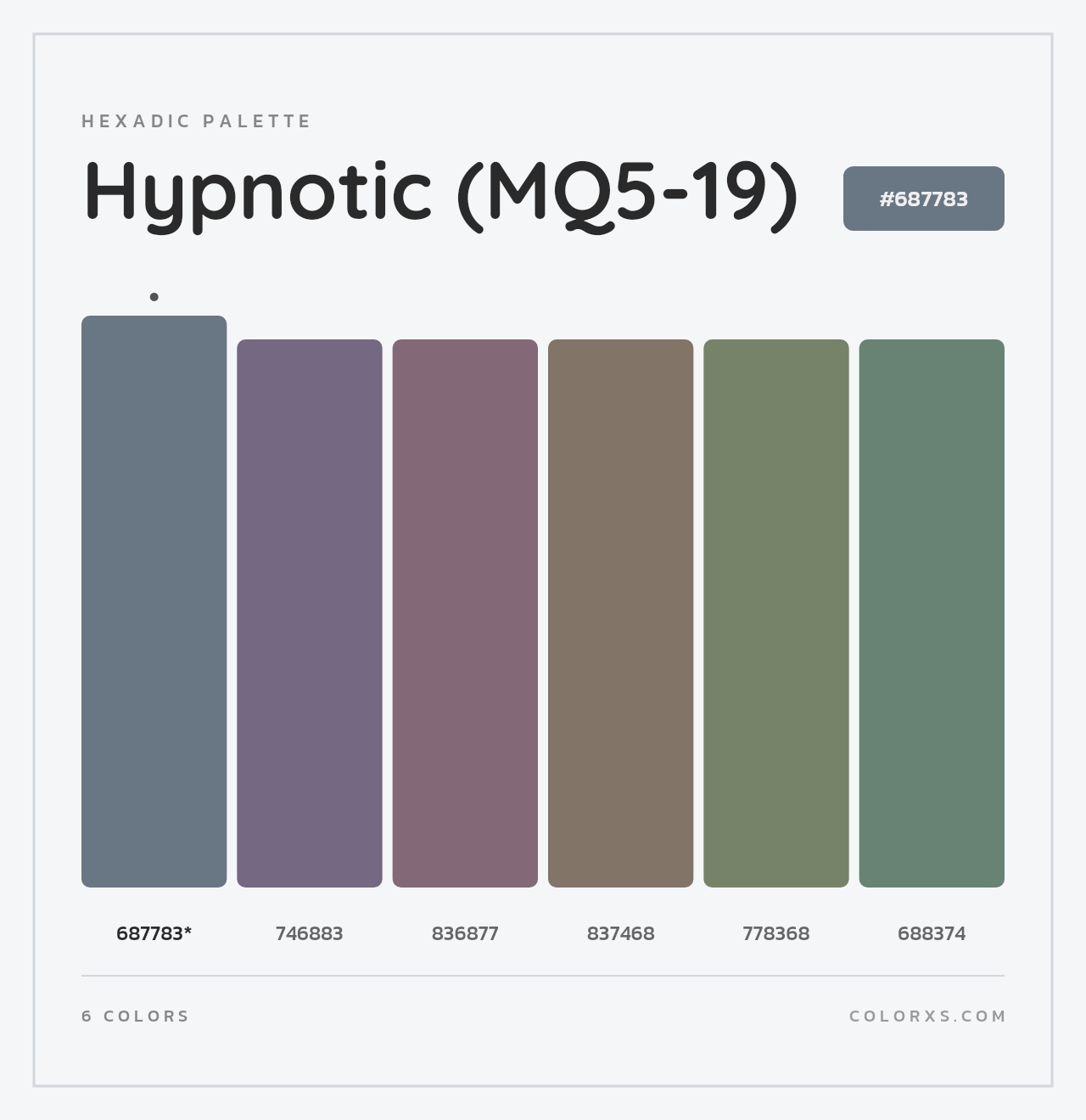 Hypnotic (MQ5-19) - Hexadic Color Palette