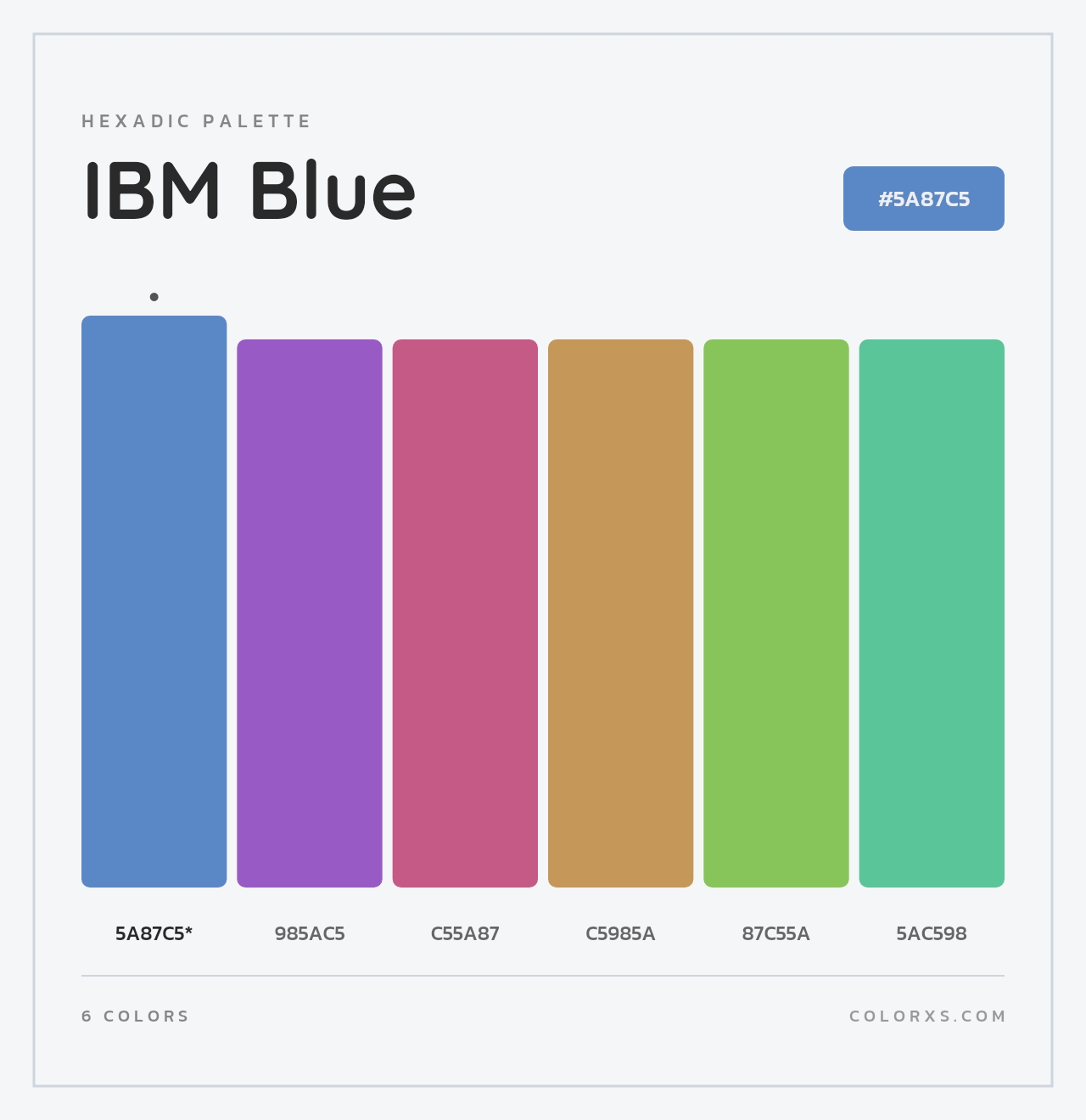 IBM Blue  - Hexadic Color Palette