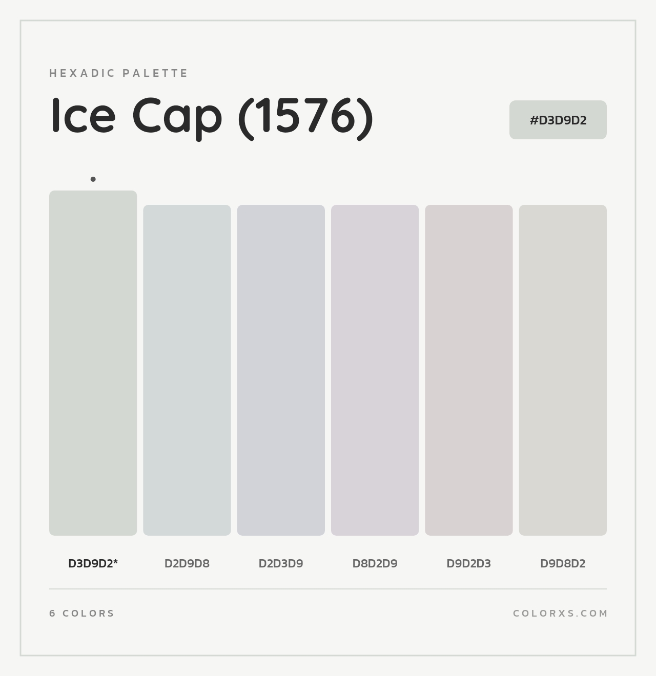 Ice Cap (1576) - Hexadic Color Palette
