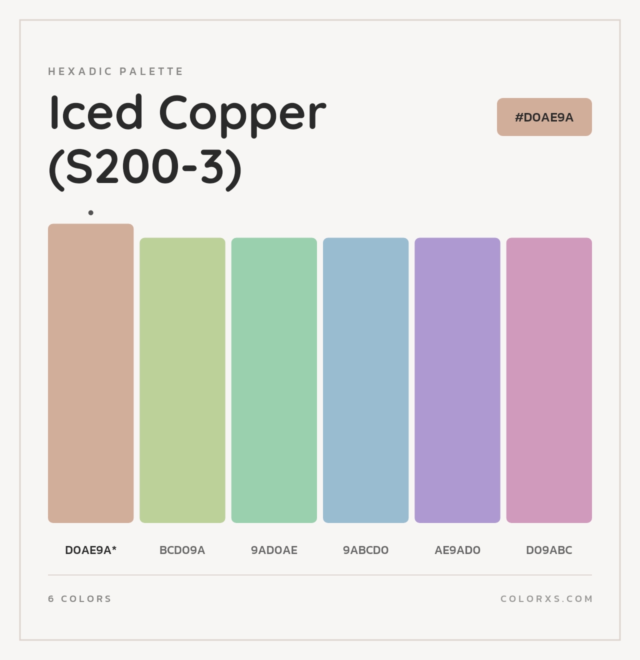 Iced Copper (S200-3) - Hexadic Color Palette