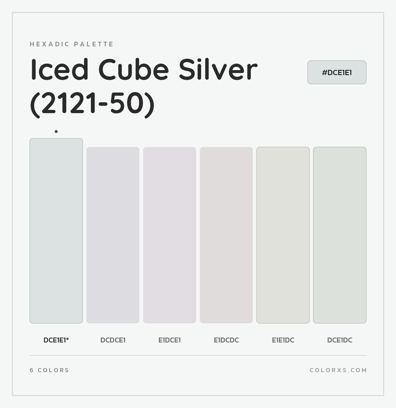 Iced Cube Silver (2121-50) - Hexadic Color Palette