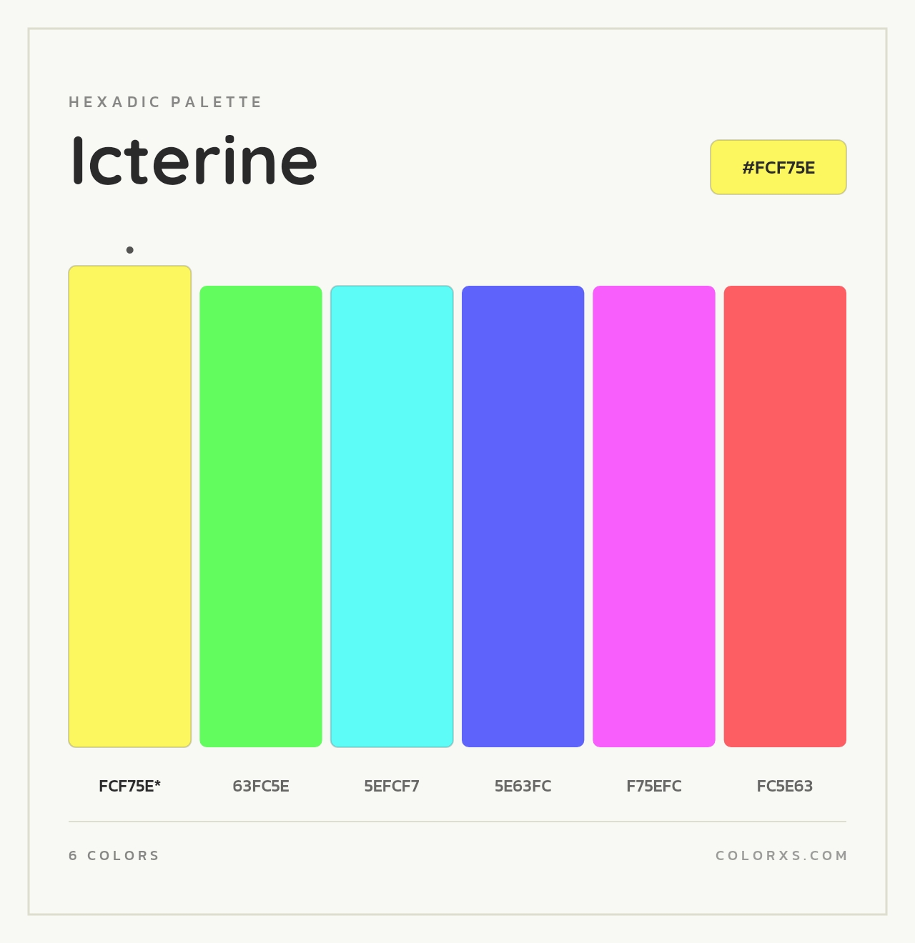 Icterine - Hexadic Color Palette