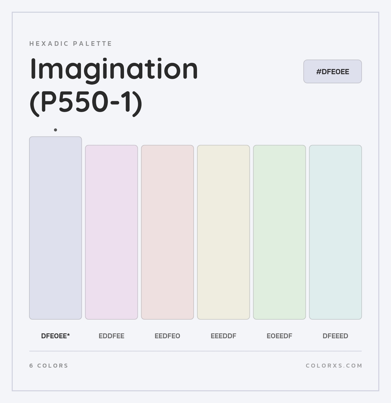 Imagination (P550-1) - Hexadic Color Palette