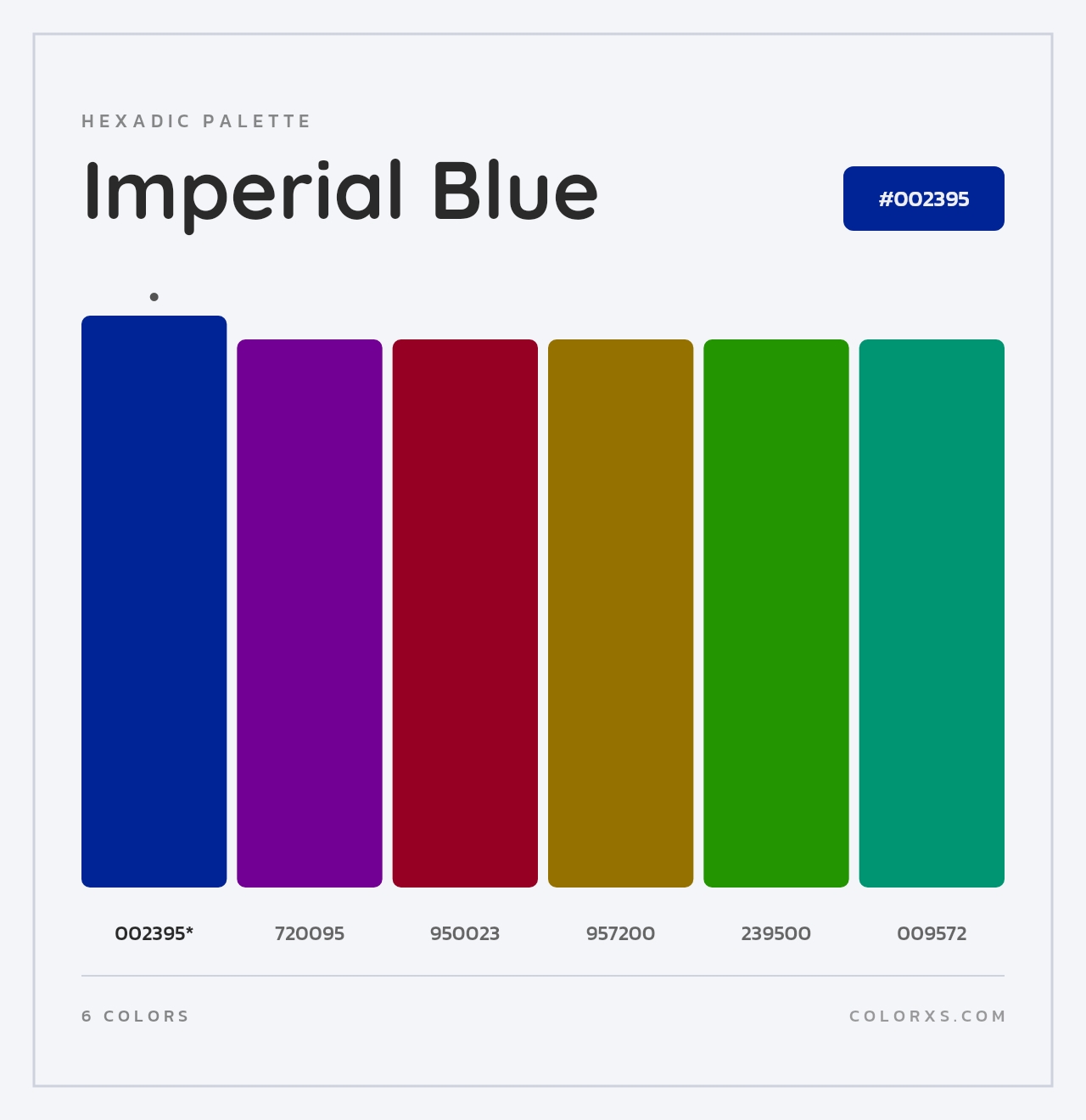 Imperial Blue - Hexadic Color Palette