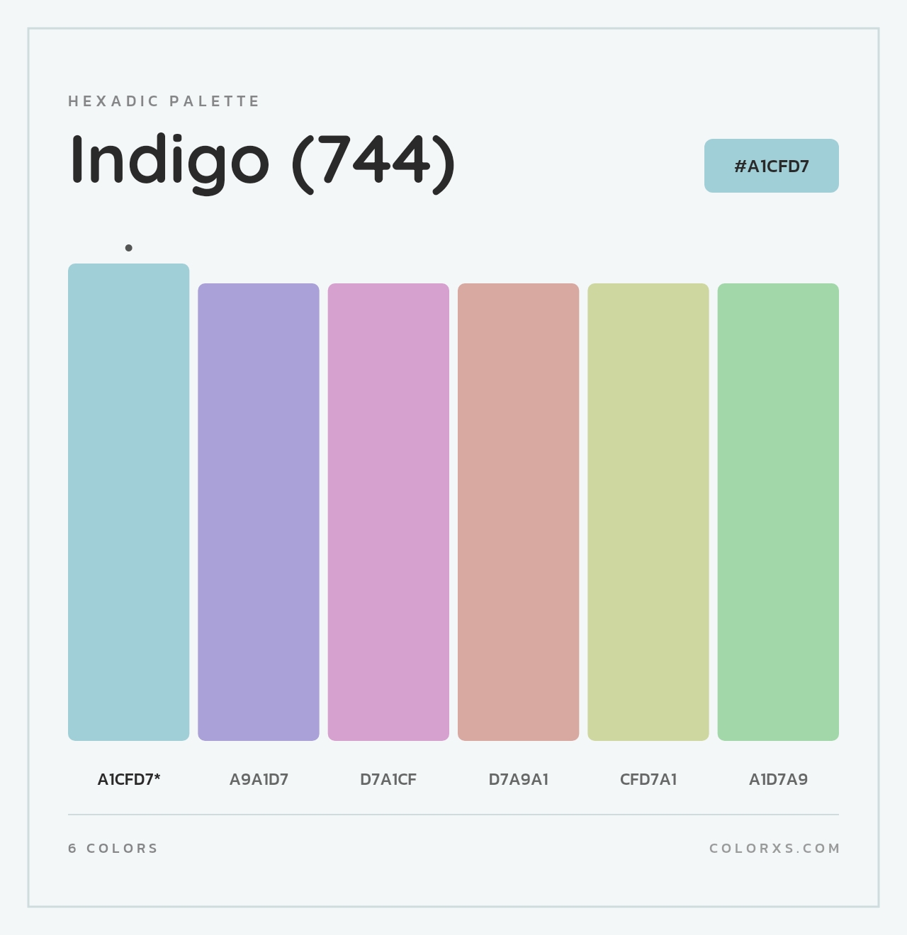 Indigo (744) - Hexadic Color Palette